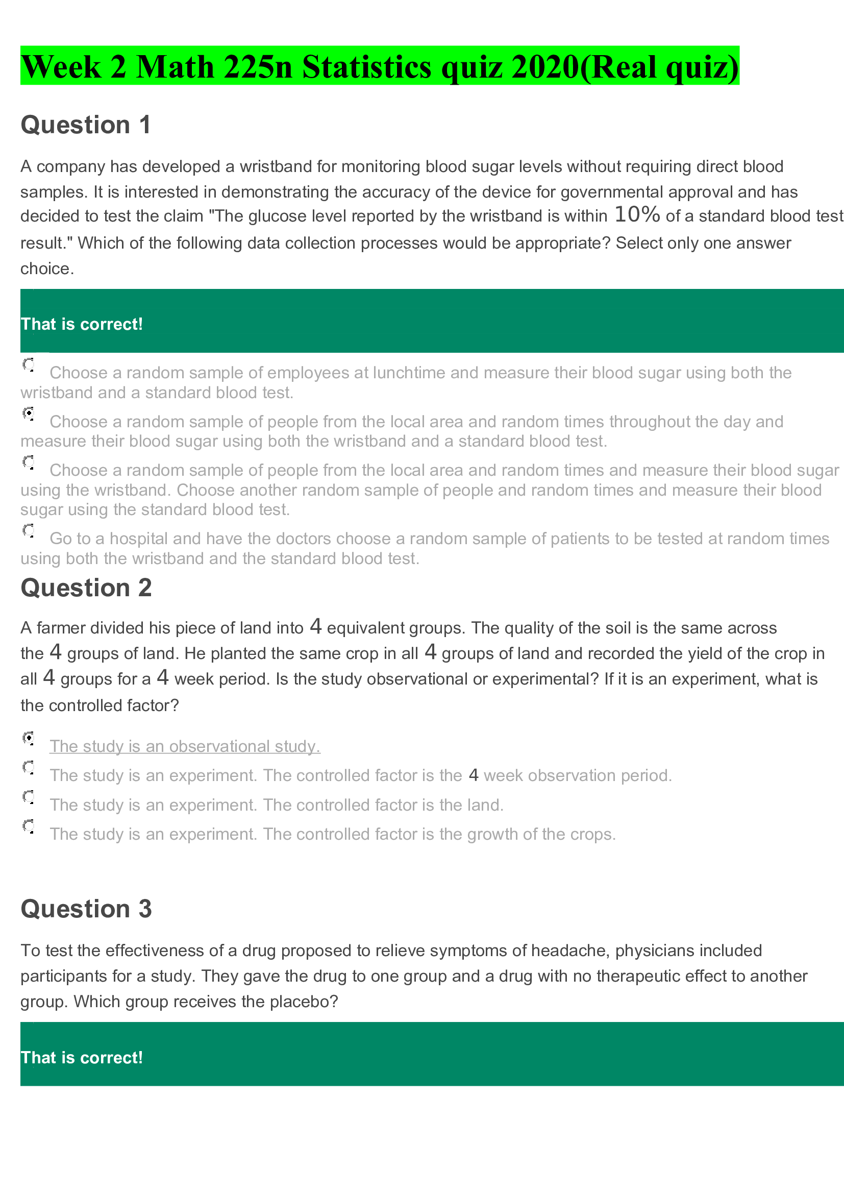 Week 2 Math 225n Statistics quiz (Real quiz)