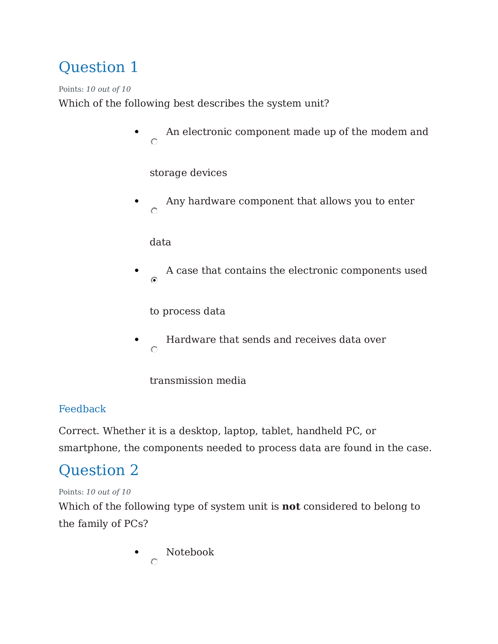University of Maryland, University College IFSM 201 All Module Quizzes