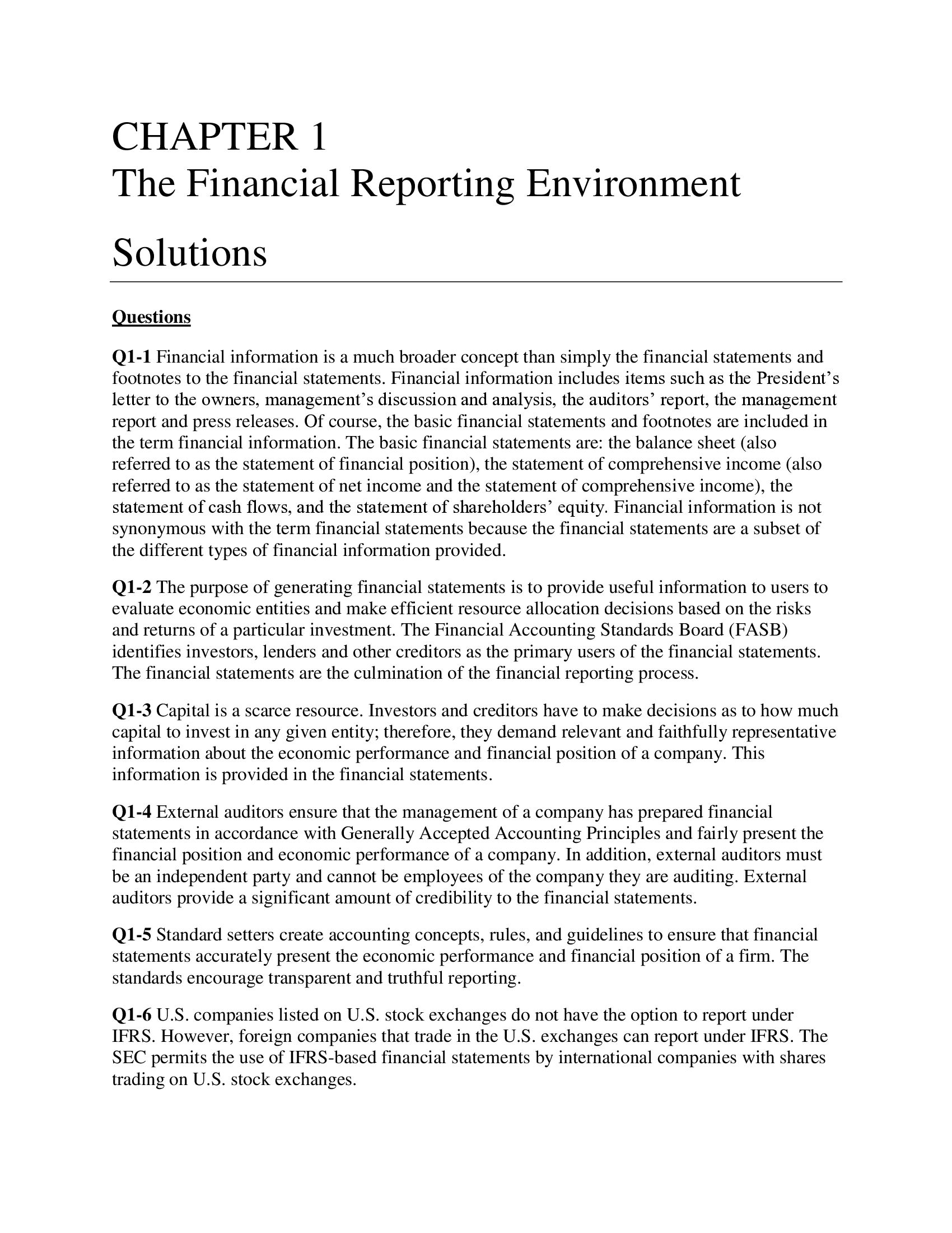 Solution Manual for Intermediate Accounting 2nd Edition by Gordon