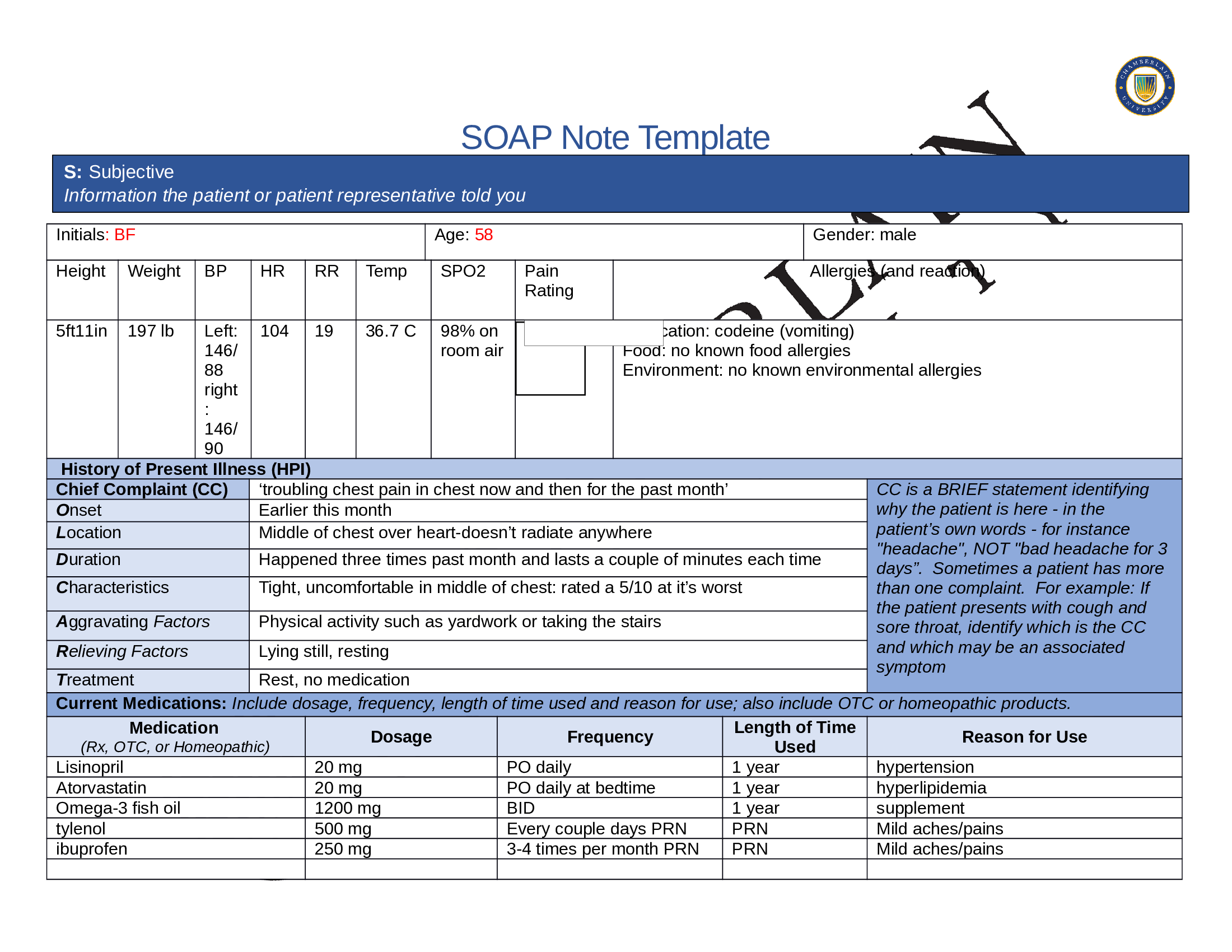 NR 509 soap note Week 4