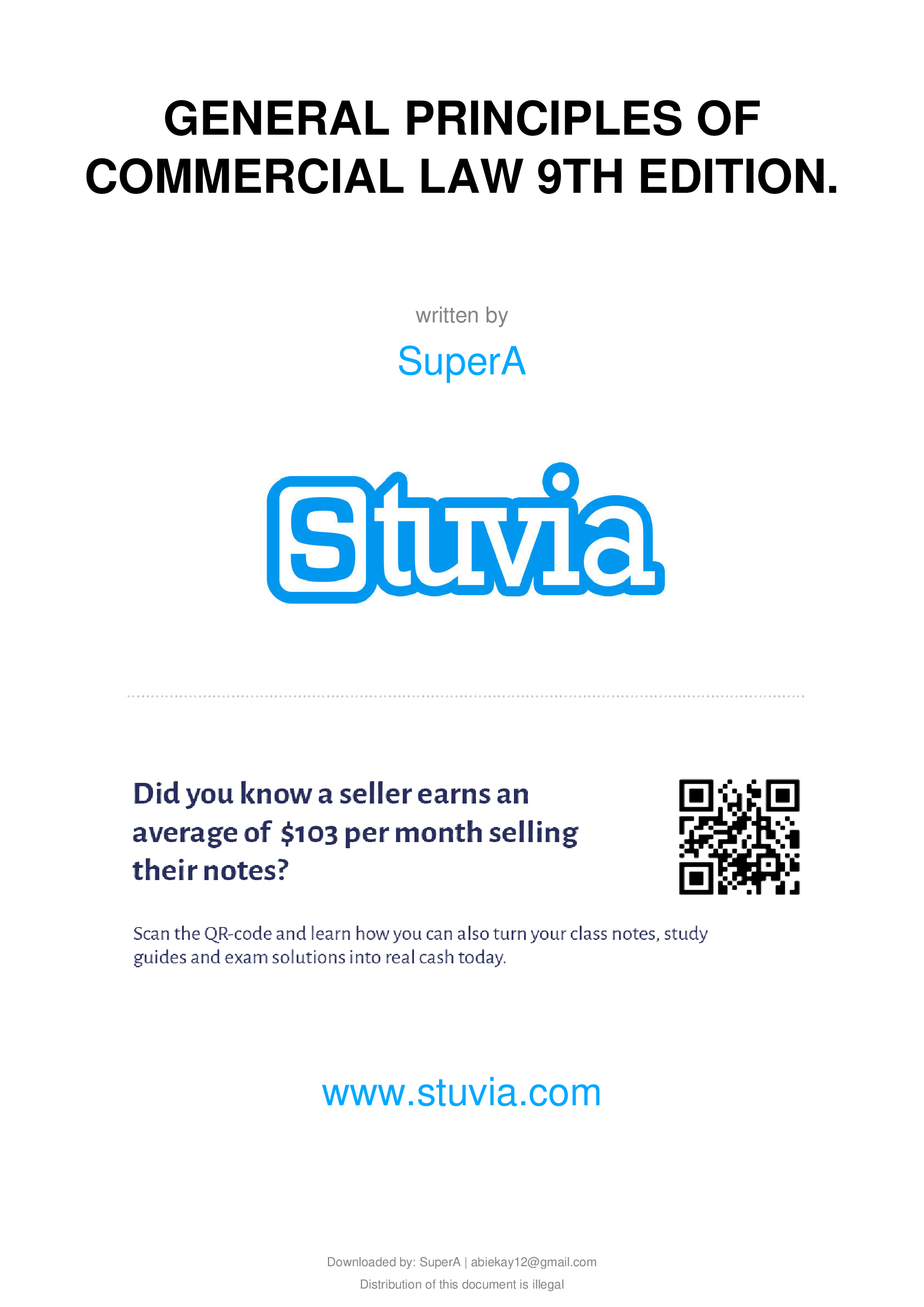 GENERAL PRINCIPLES OF COMMERCIAL LAW 9TH EDITION