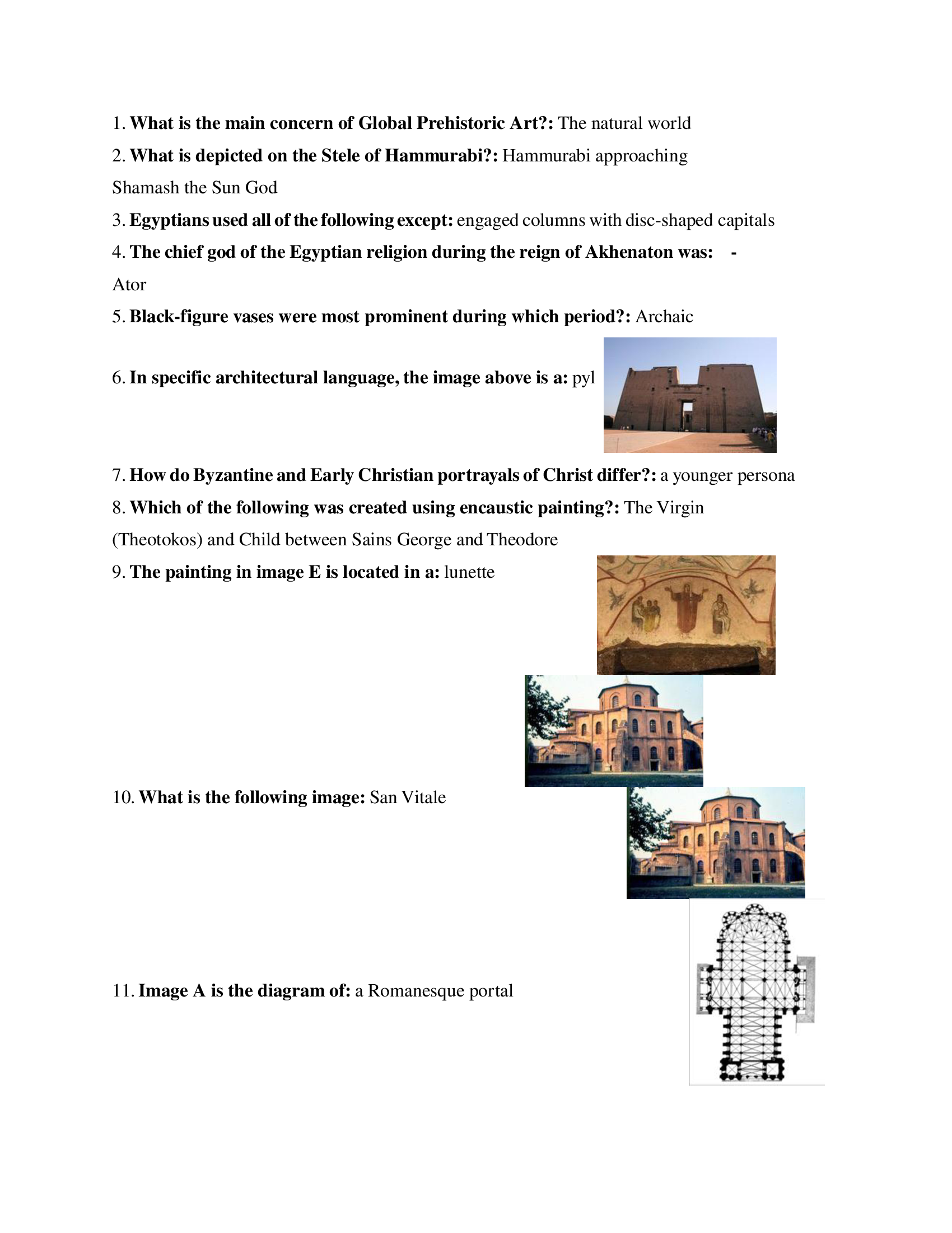 AP Art History Final Exam Questions and Answers