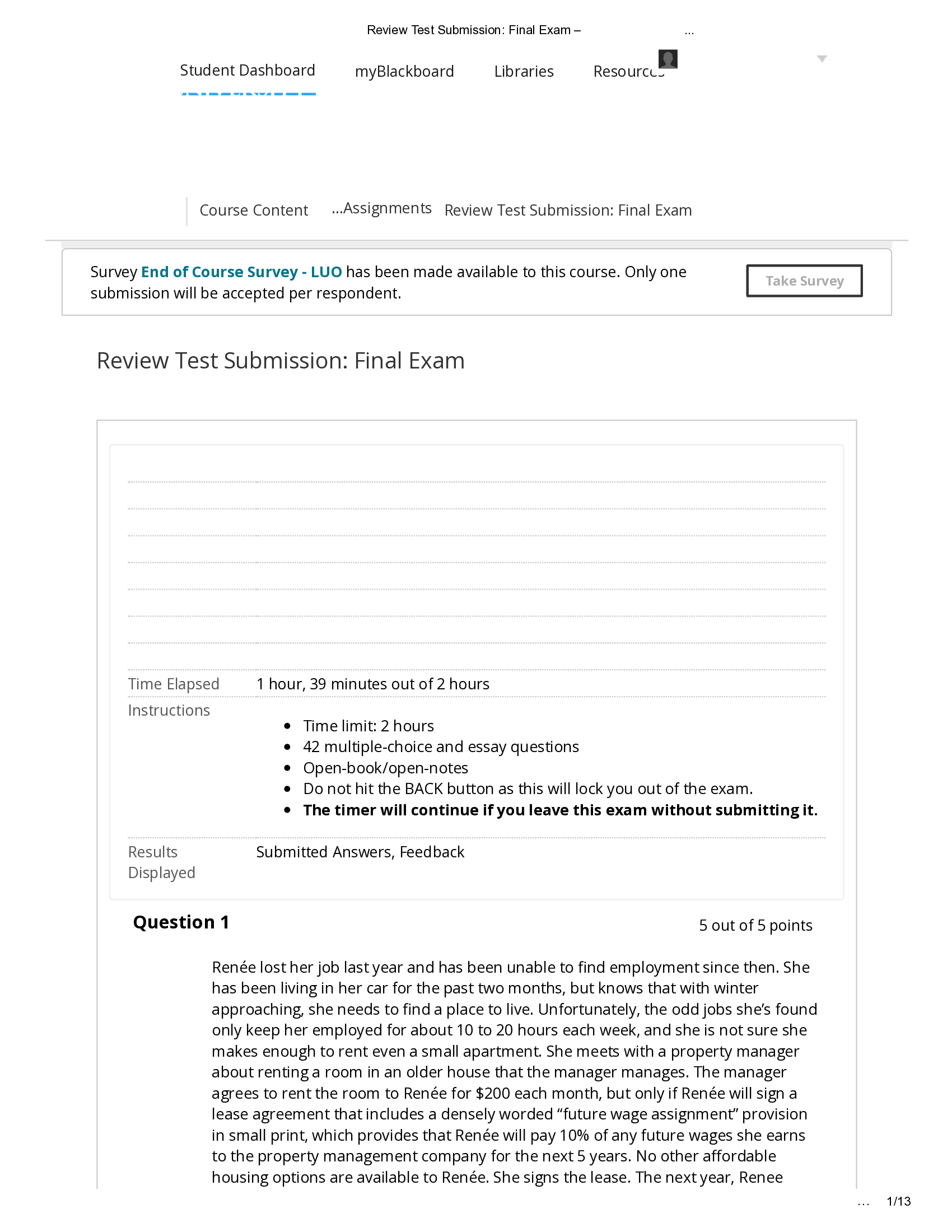 Final Exam GOVT 404 Undergraduate Contracts