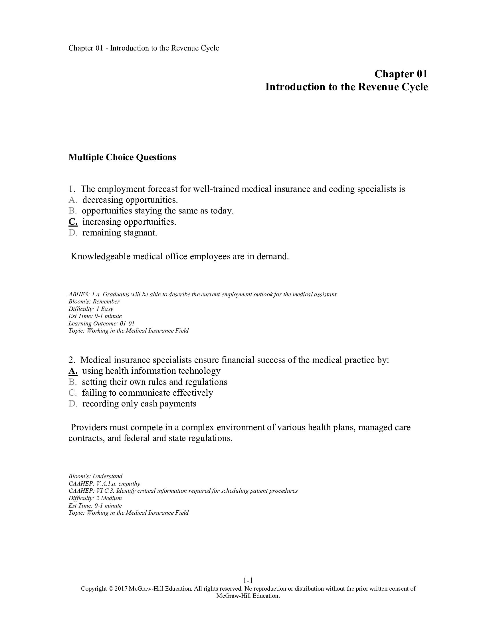 Test Bank for Medical Insurance 7th Edition by Valerius