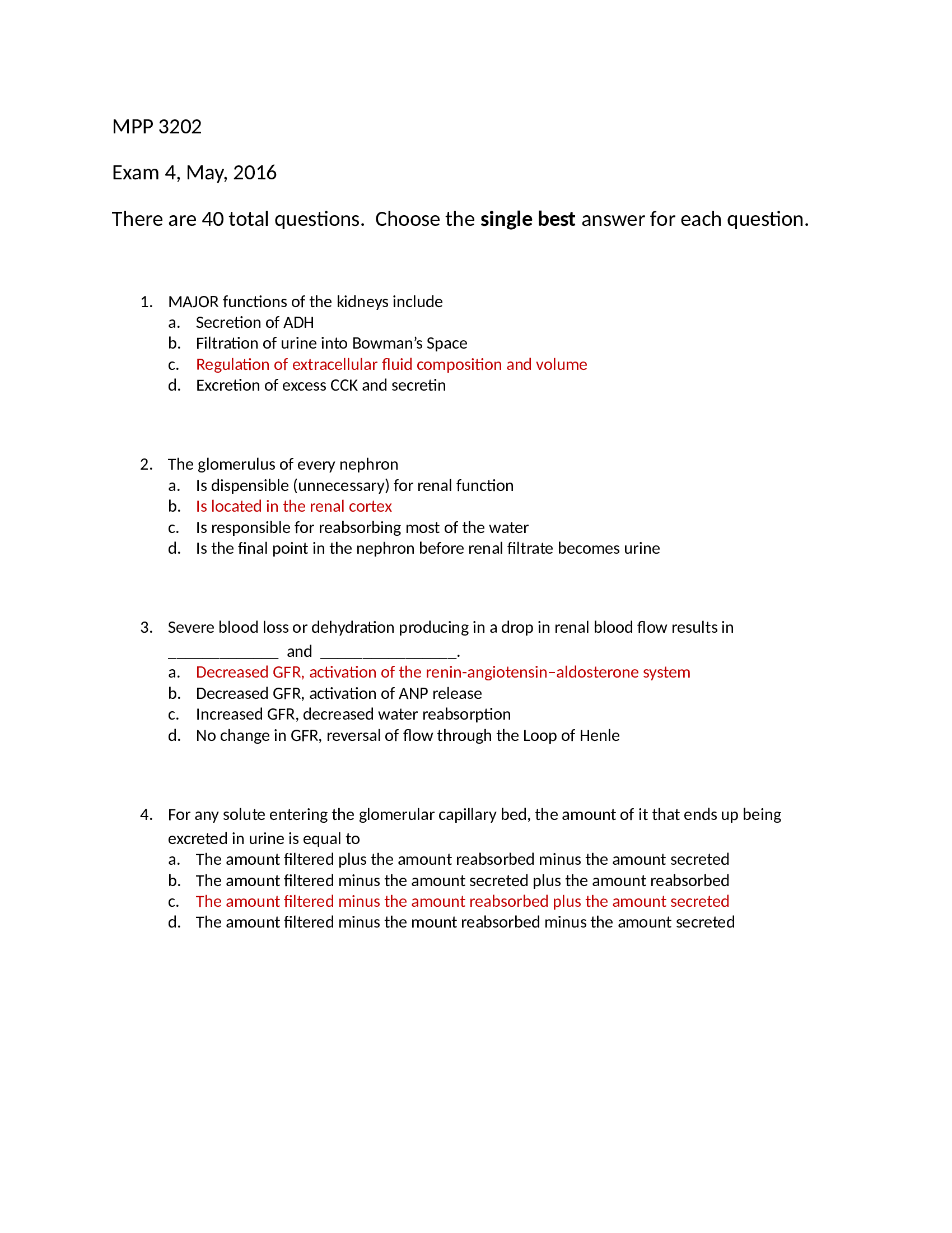 University of Missouri - MPP 3202 Exam 4. With All Correct Answers. 100%