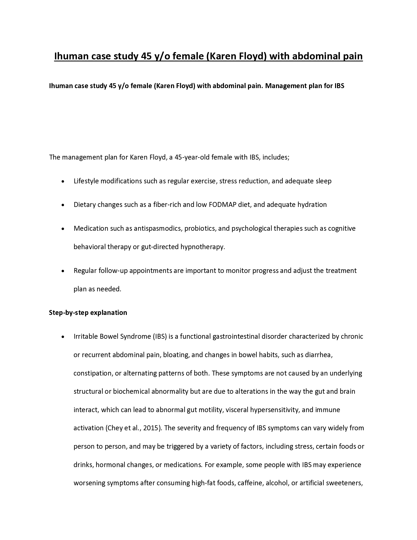 Karen Floyd Abdominal Pain Ihuman Case Study 2026