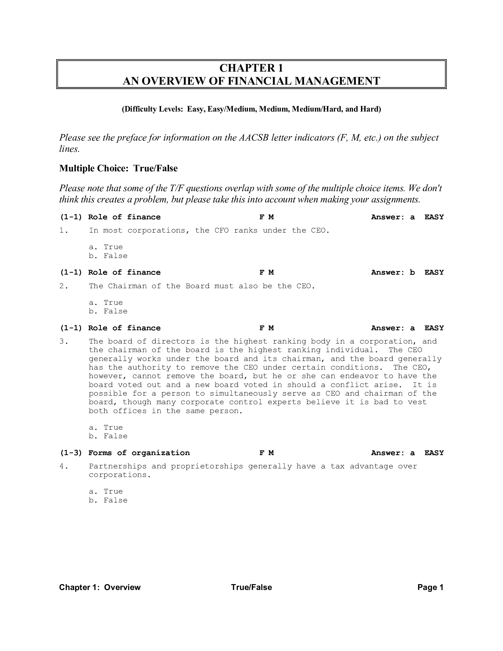 Test Bank For Fundamentals Of Financial Management 12th Edition By Brigham