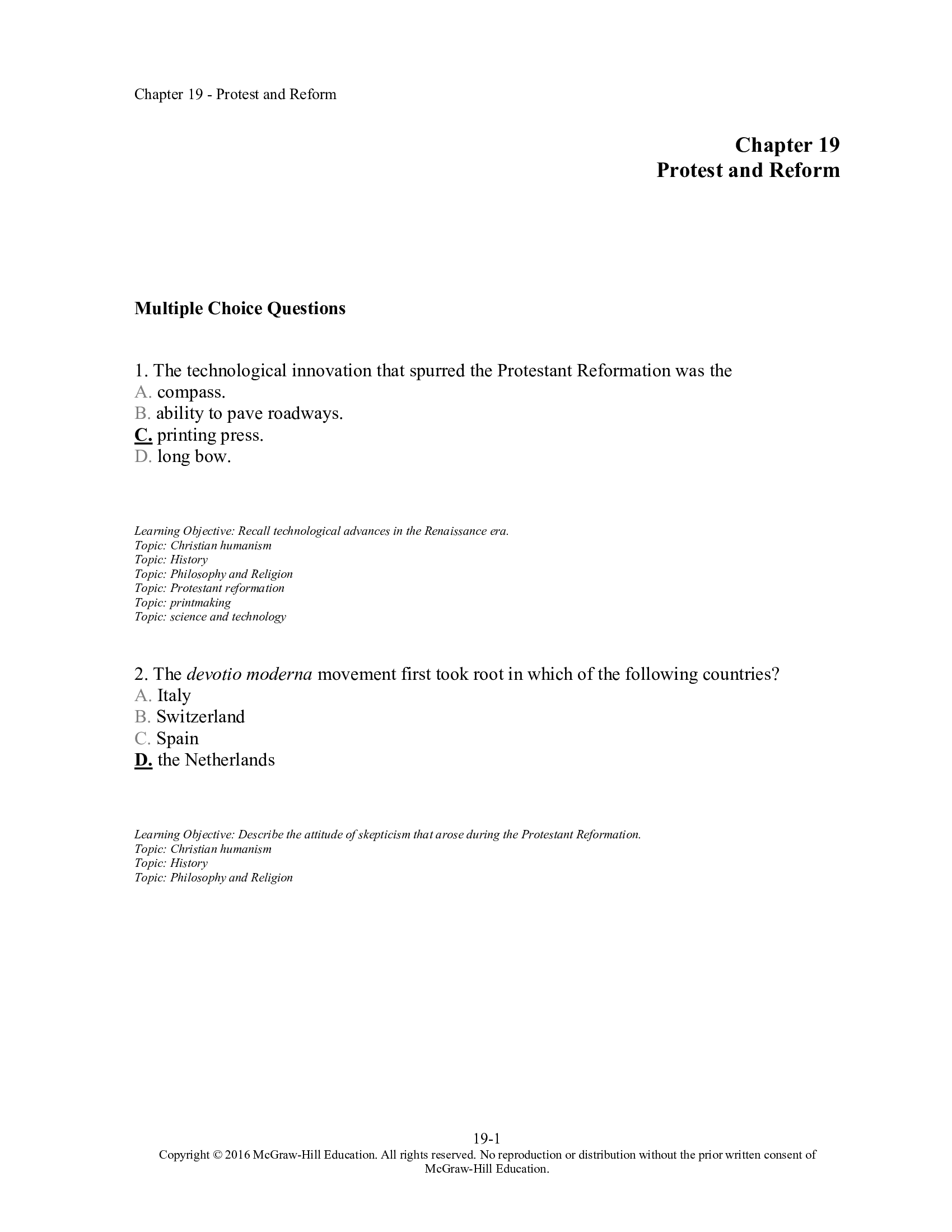 Test Bank For The Humanistic Tradition Volume 2 The Early Modern World To The Present, 7th Edition, Gloria K. Fiero