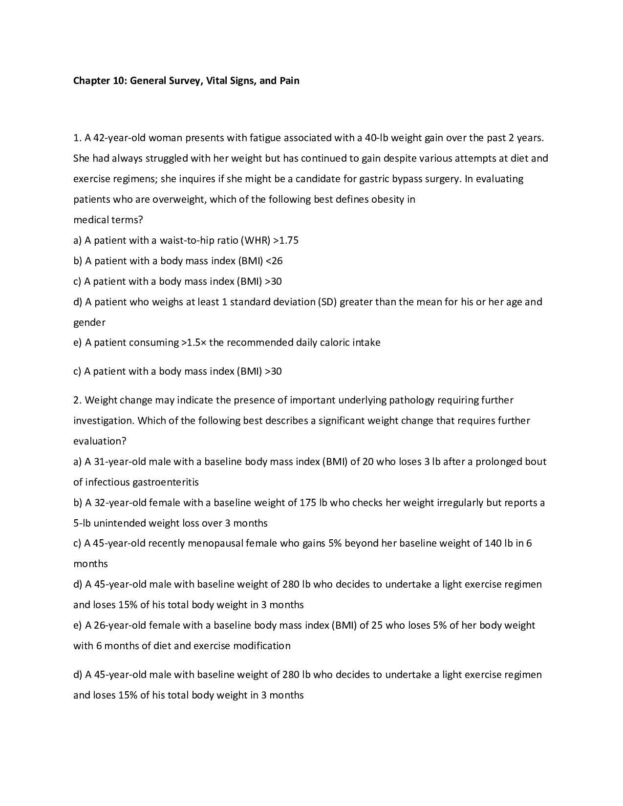 Chapter 10 General Survey, Vital Signs, and Pain