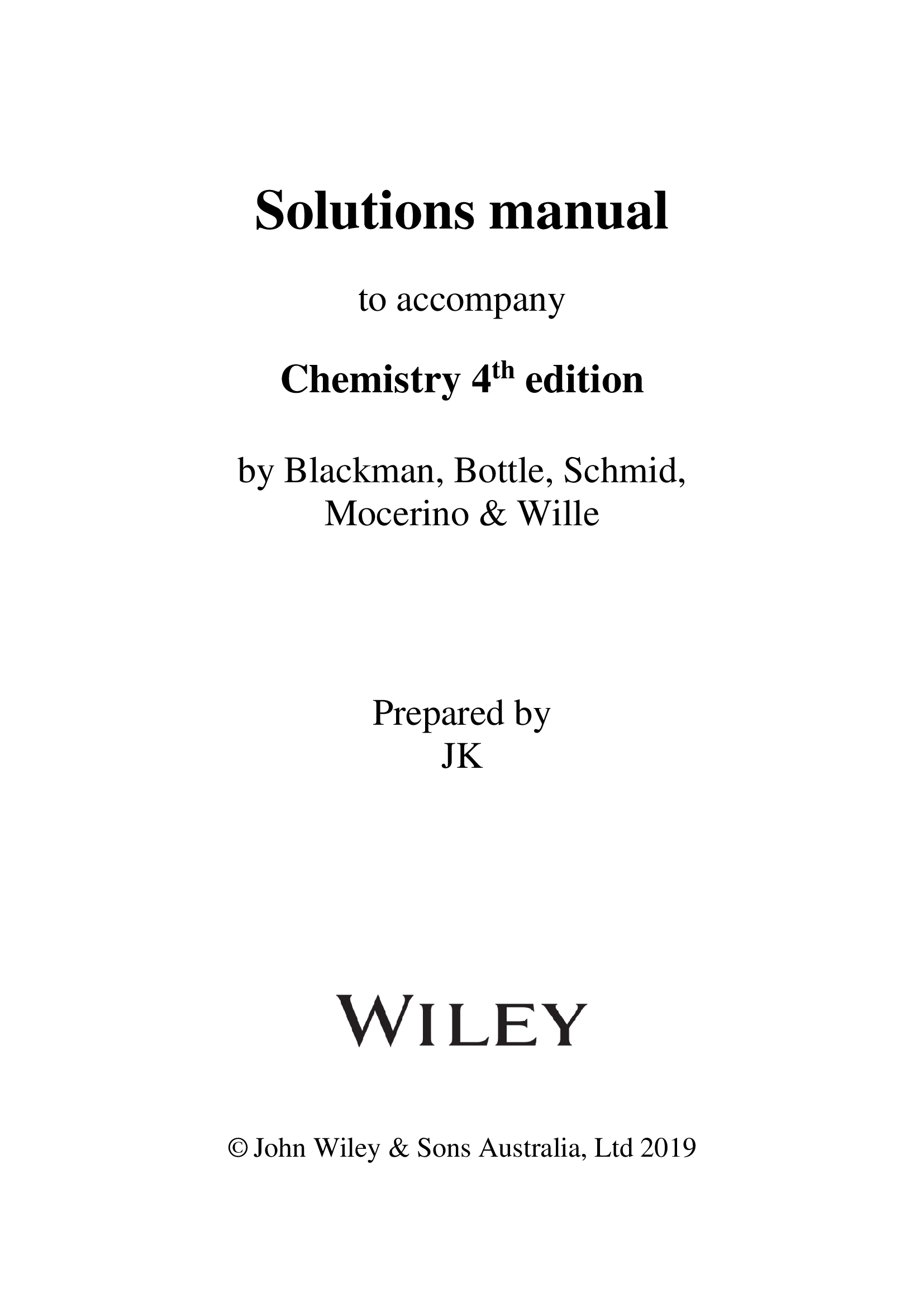 Solution Manual For Chemistry 4th Edition By Blackman