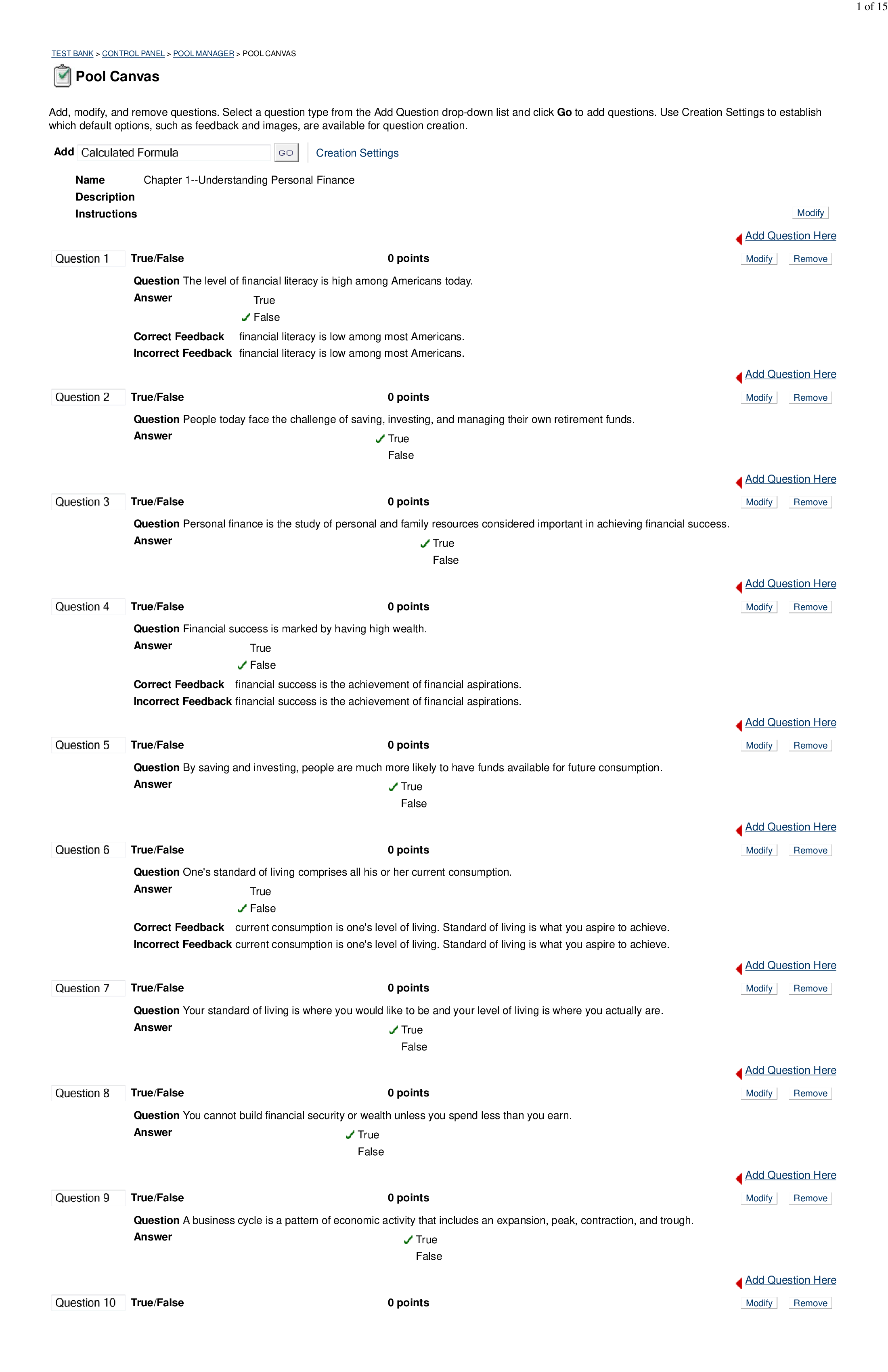 Test Bank For Personal Finance 10th Edition by Garman