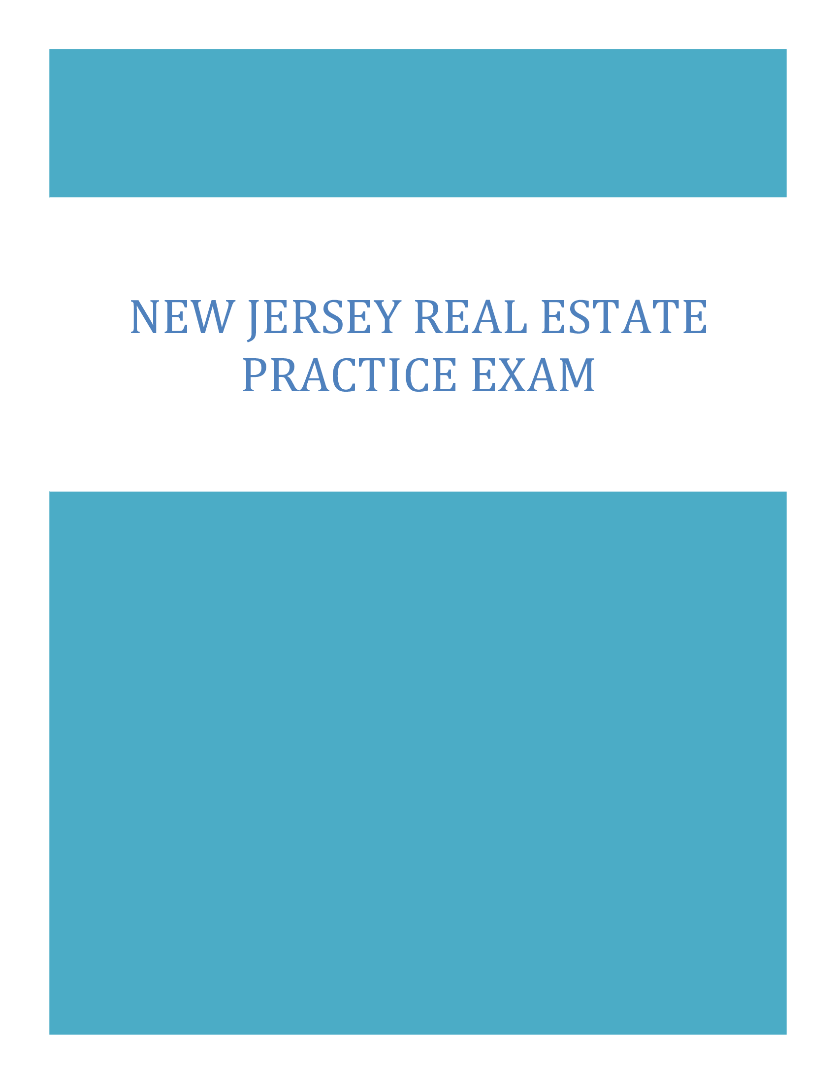 (Exams of  Real Estate Management) New Jersey (Nj) Real Estate Practice Exam With Answers 2026