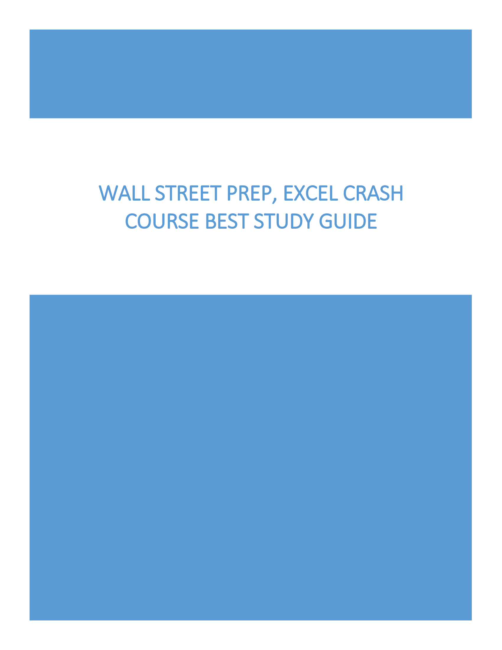 Wall Street Prep, Excel Crash Course Best Study Guide 2026 (Questions and Answers)