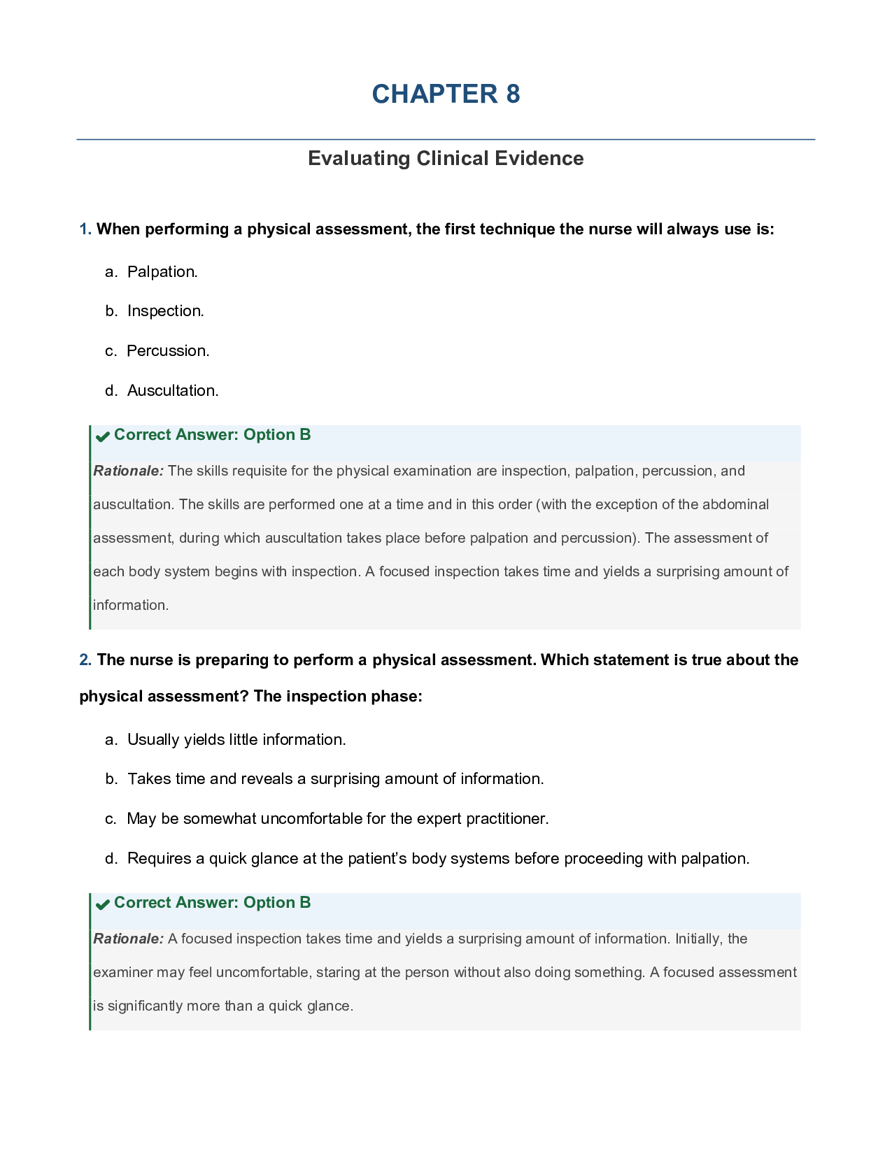 Chapter 8 Evaluating Clinical Evidence