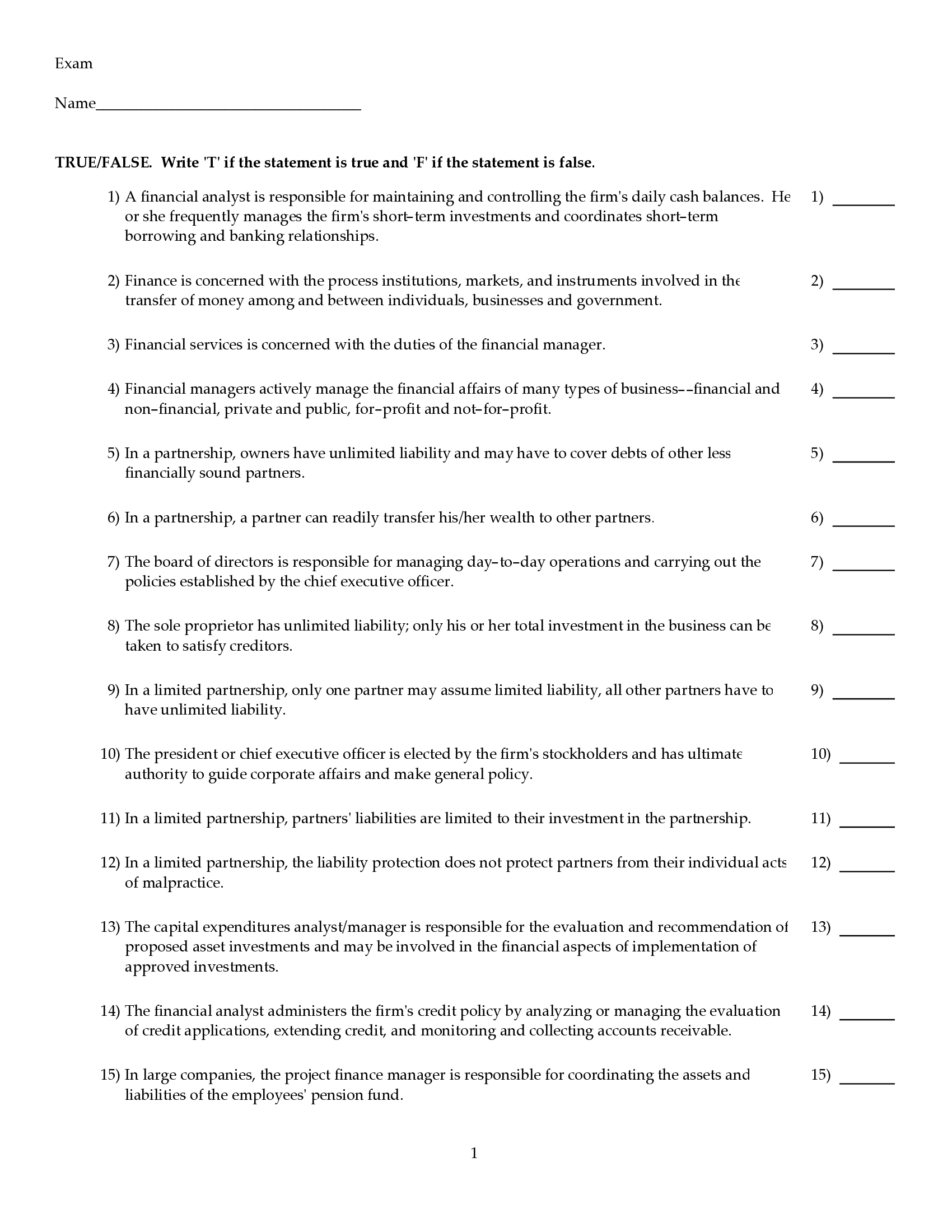 Test Bank For Principles Of Corporate Finance 2nd Canadian Edition  Gitman