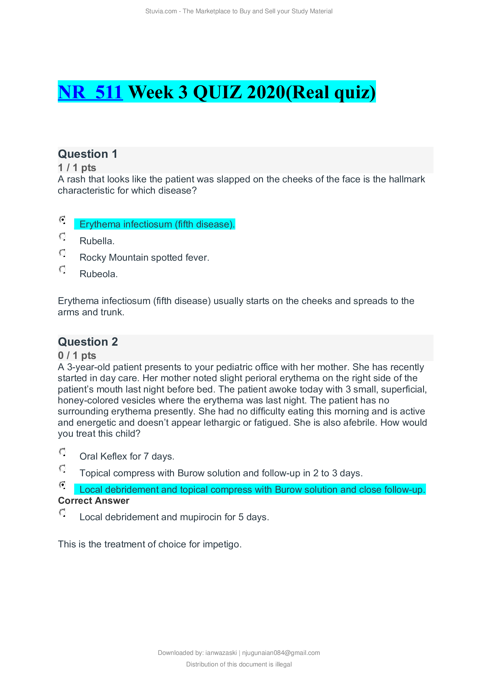 NR  511 Week 3 QUIZ 2020 (Real quiz)
