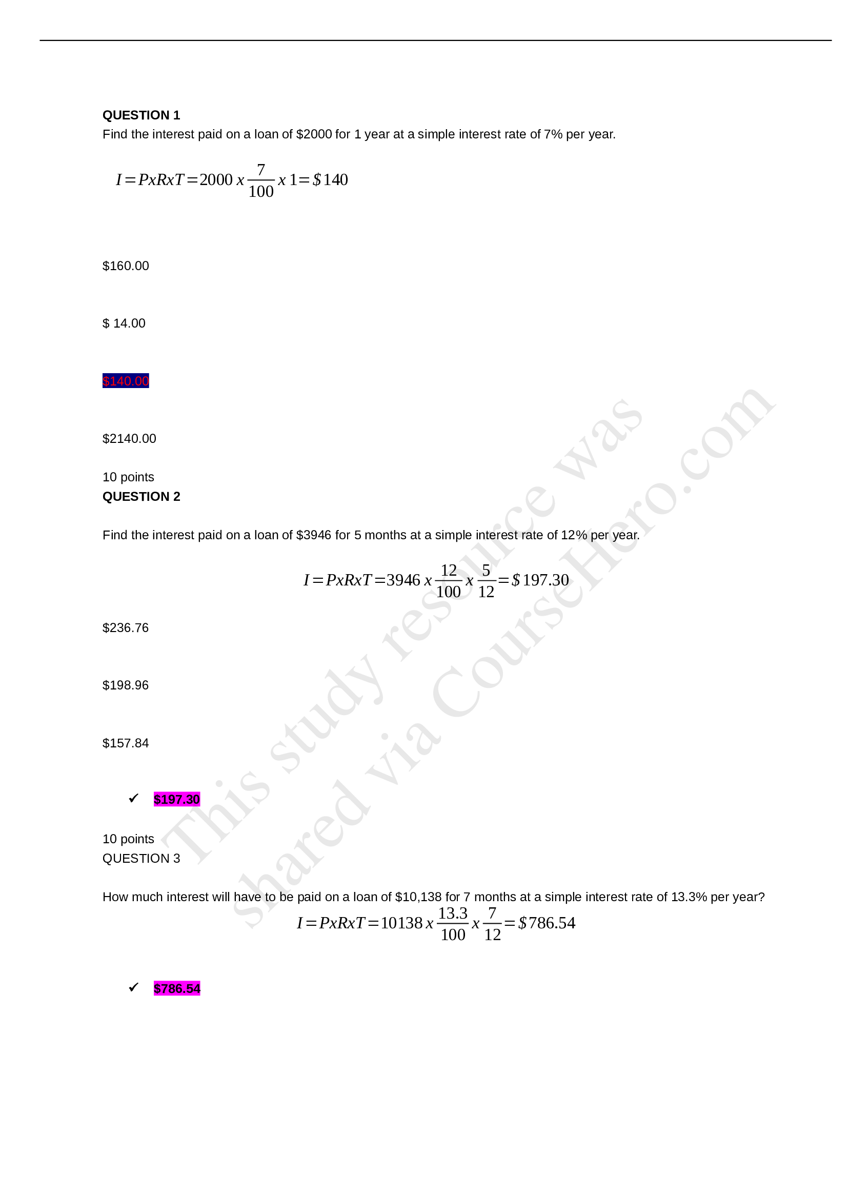MA101 Week 3 with complete solution (Latest update)
