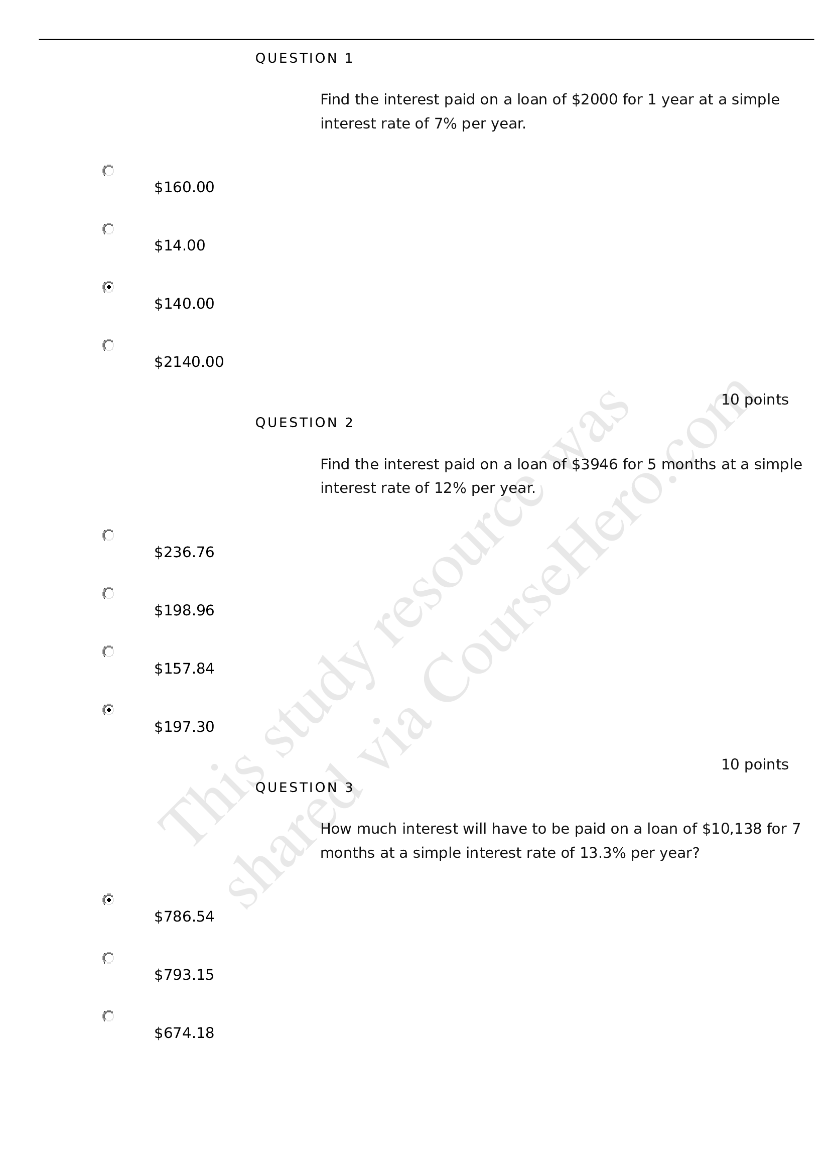MA 101 QUIZ WK 3 with complete solution (Graded A)