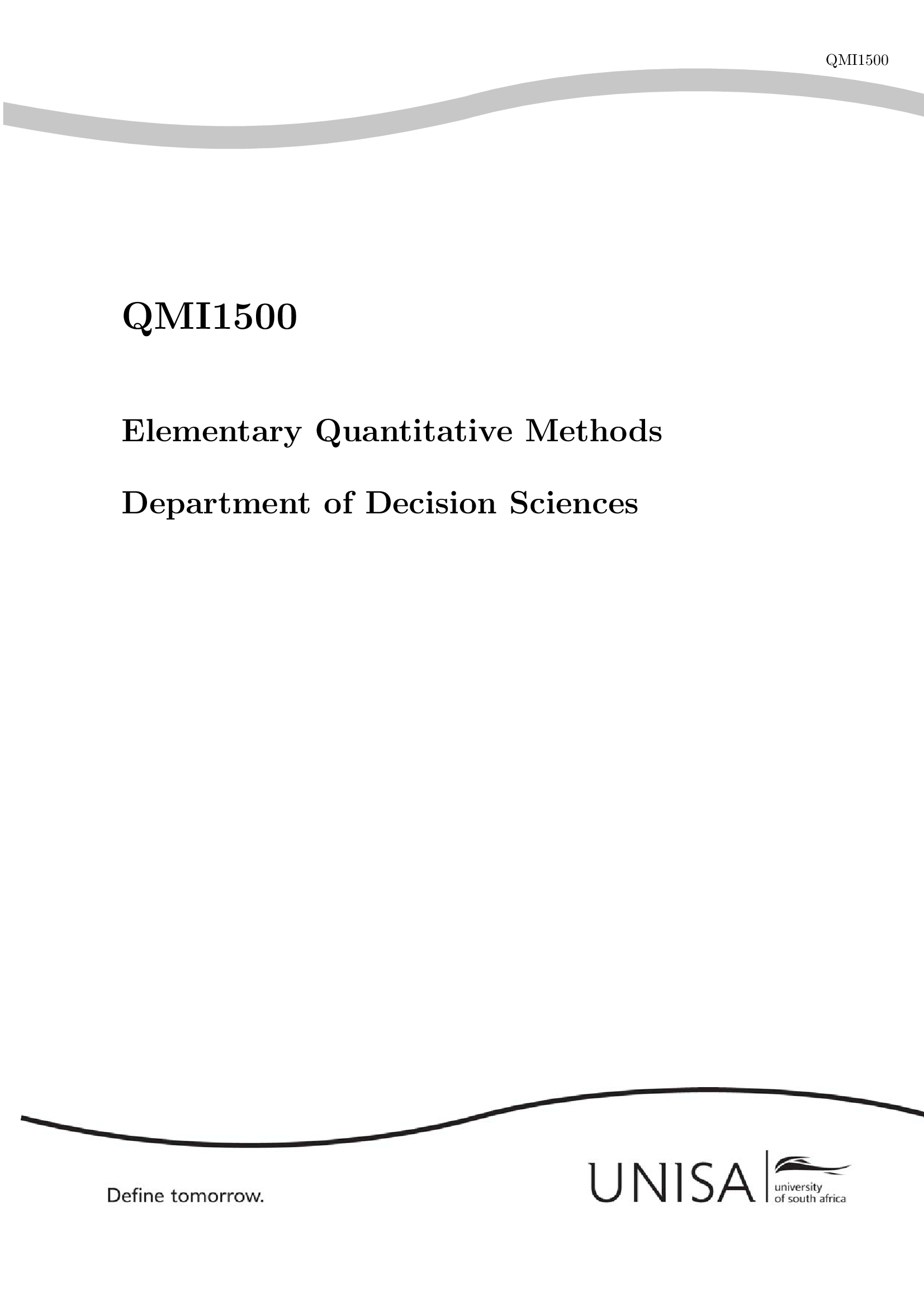 QMI1500 Assignment 02 2021 AS PER UPDATED TUTORIAL LETTER