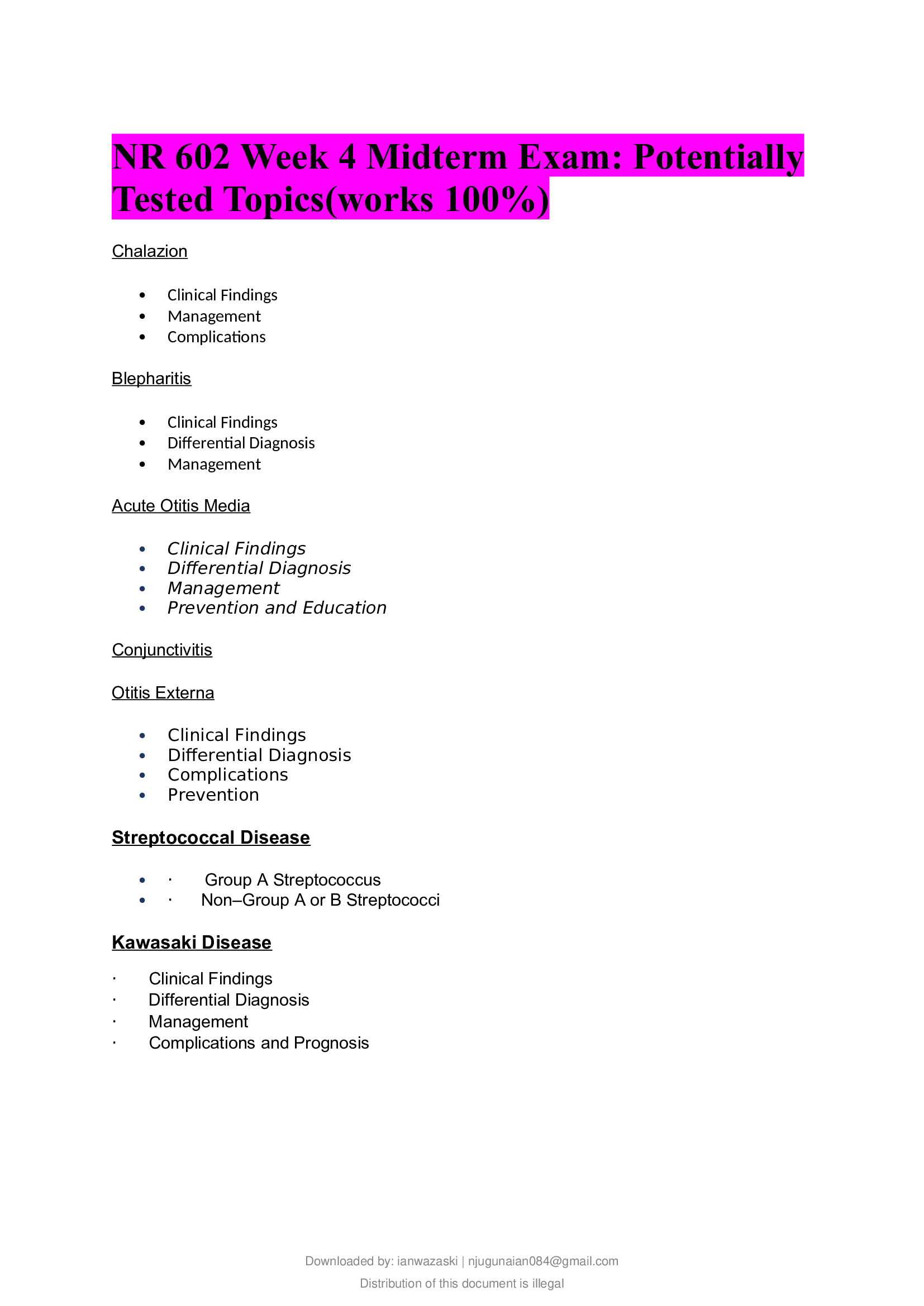 NR 602 Week 4 Midterm Exam; Potentially Tested Topics(works 100 Percentage)
