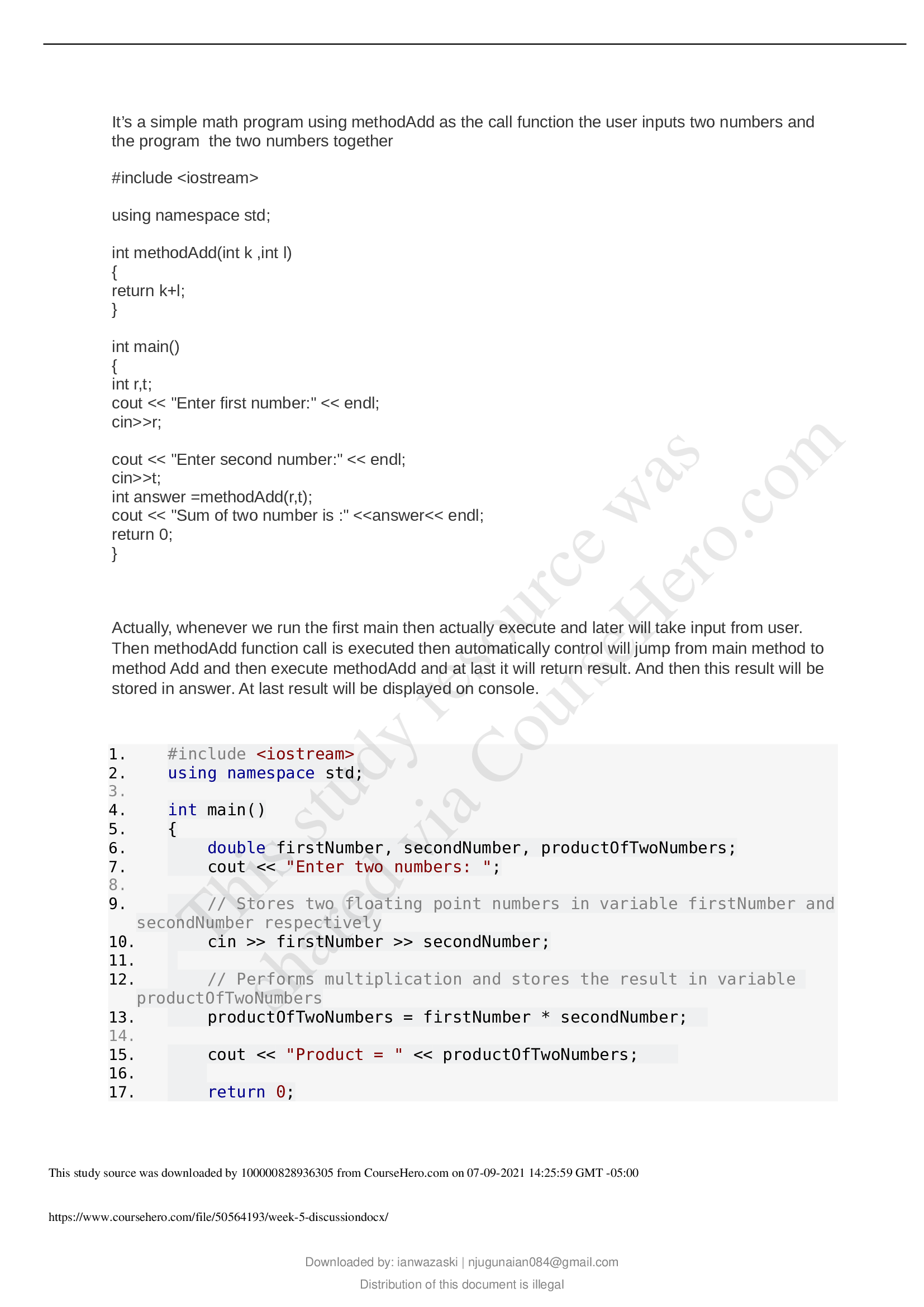 CS 265 week 5 discussion