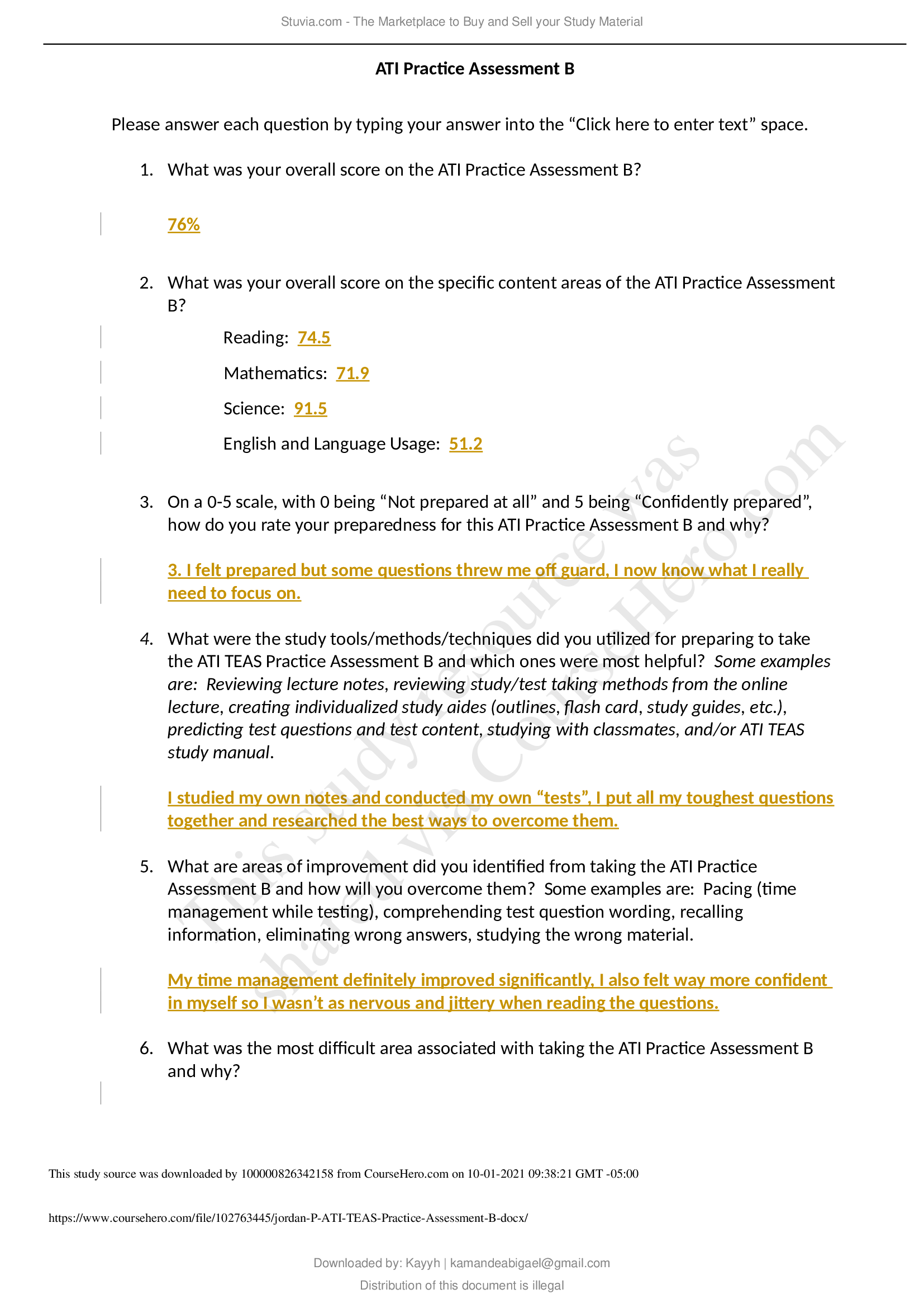 ATI Practice Assessment B 2020