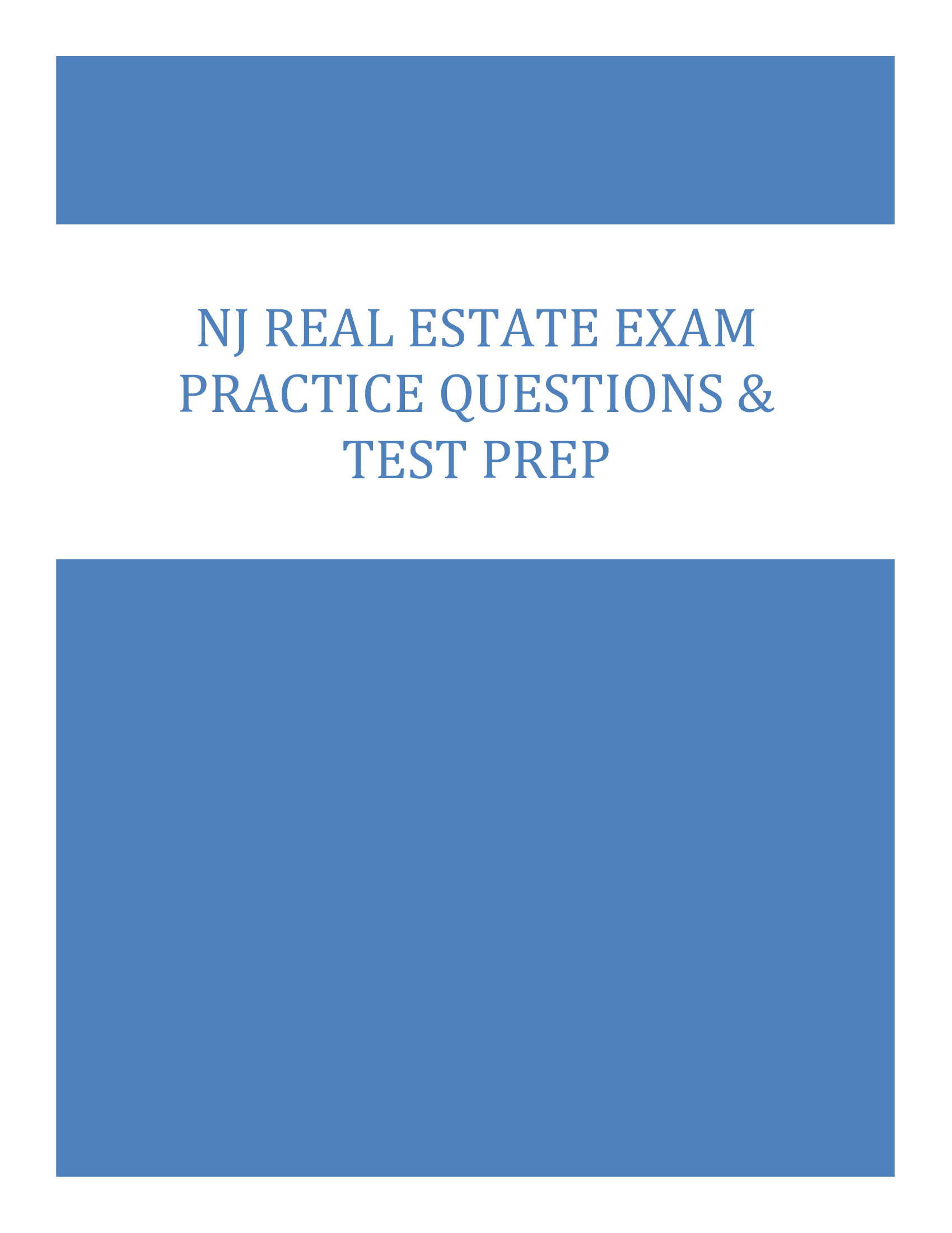 NJ Real Estate Exam Practice Questions & Test Prep