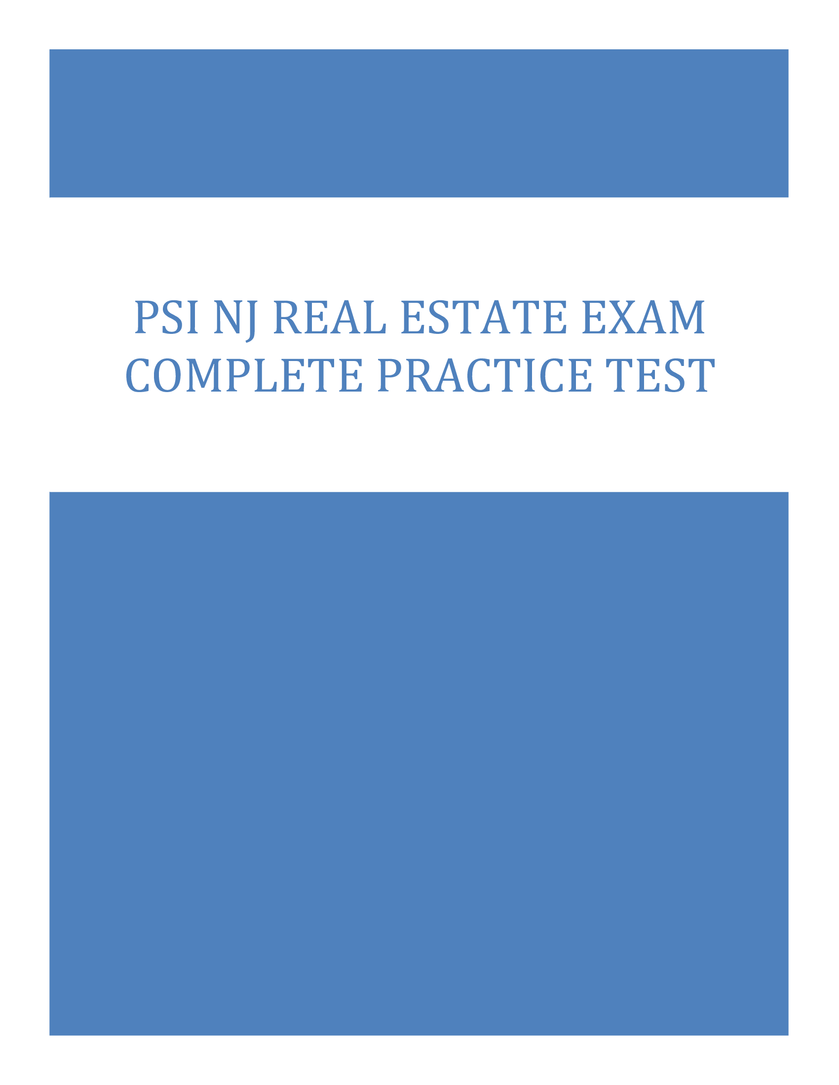PSI NJ Real Estate Exam Complete Practice Test 2026
