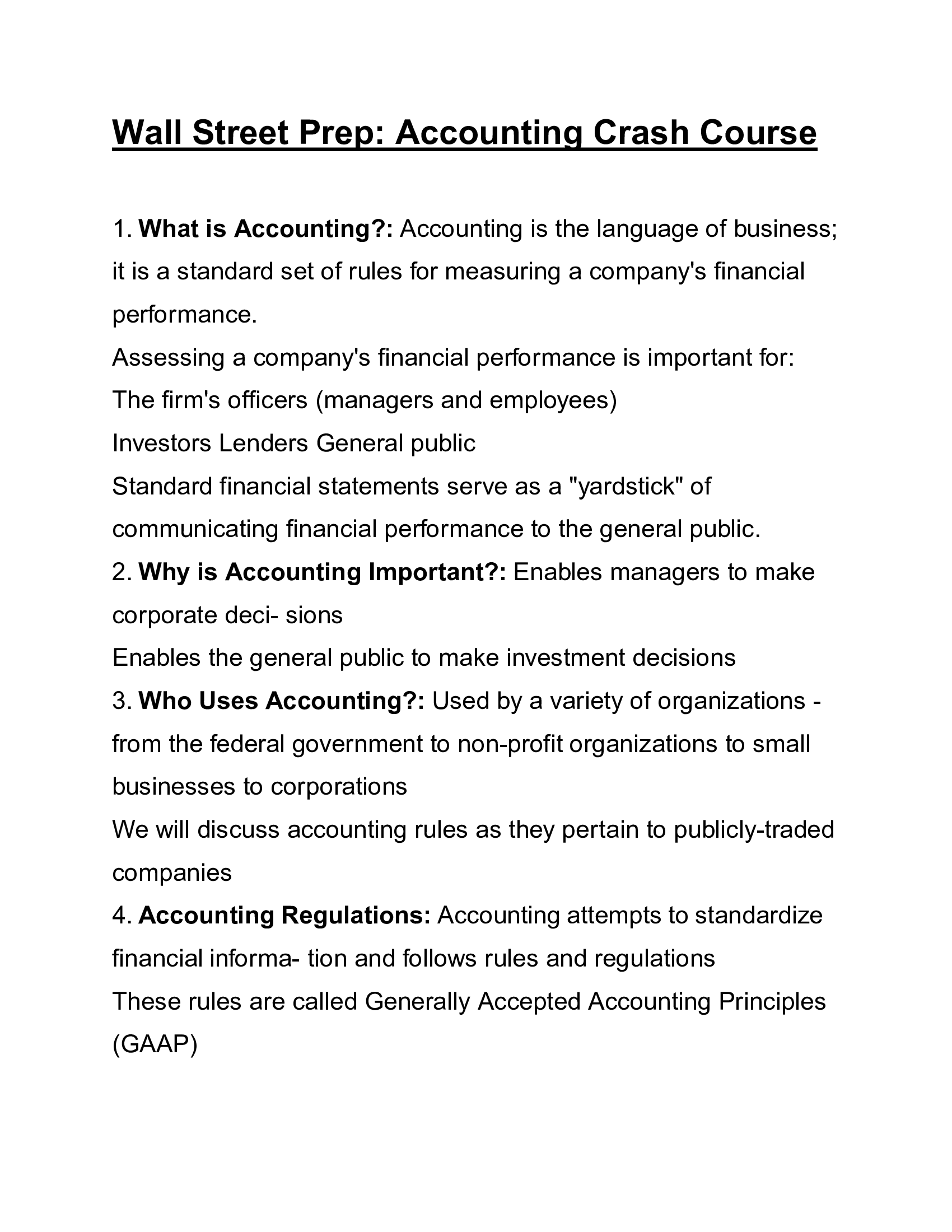 2026 Wall Street Prep Accounting Crash Course – Full Practice Questions & Step‑by‑Step Solutions