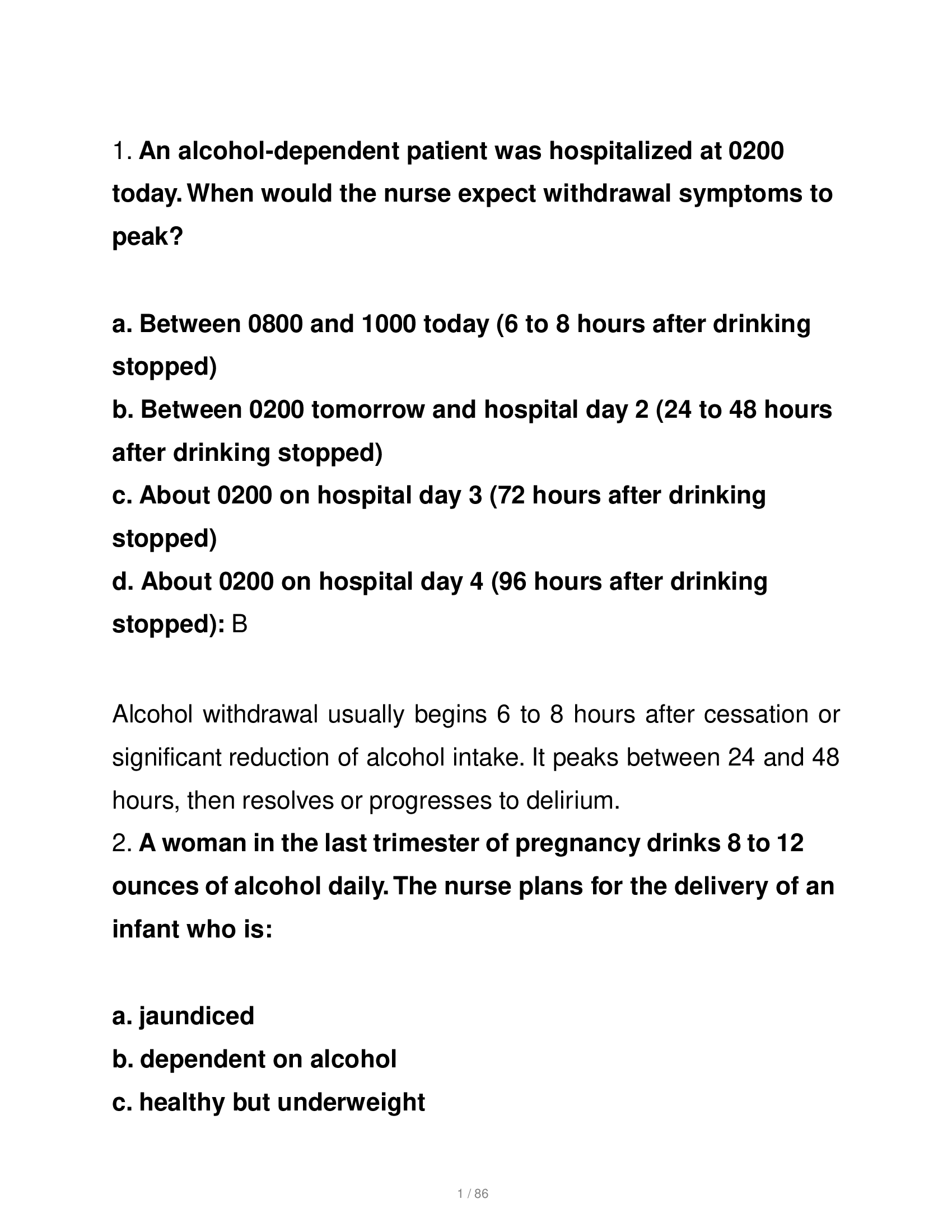 Level 3 RNSG 2213 Exam 3 Questions and Answers 2024