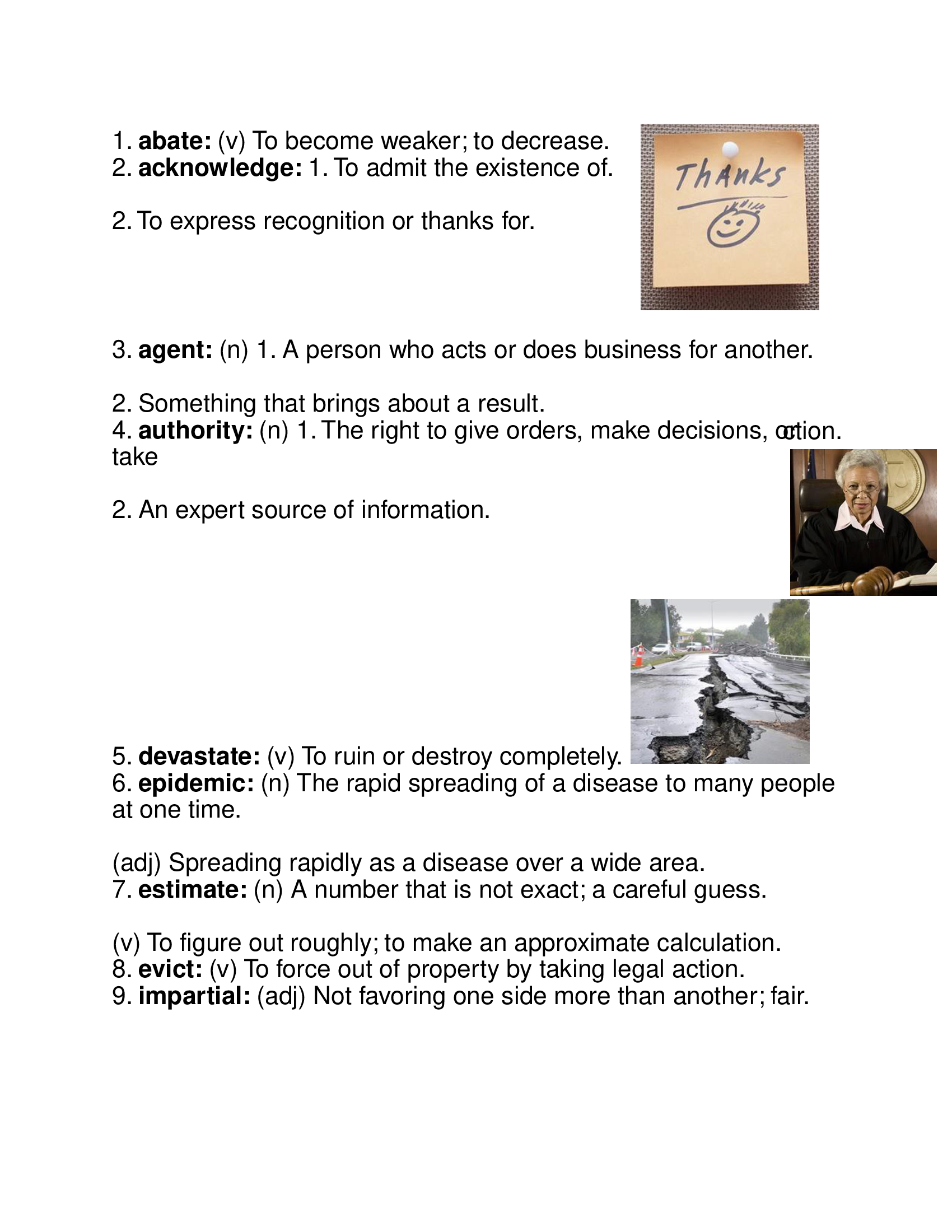 Wordly Wise 3000® Level 7, Lesson 1 Study Material