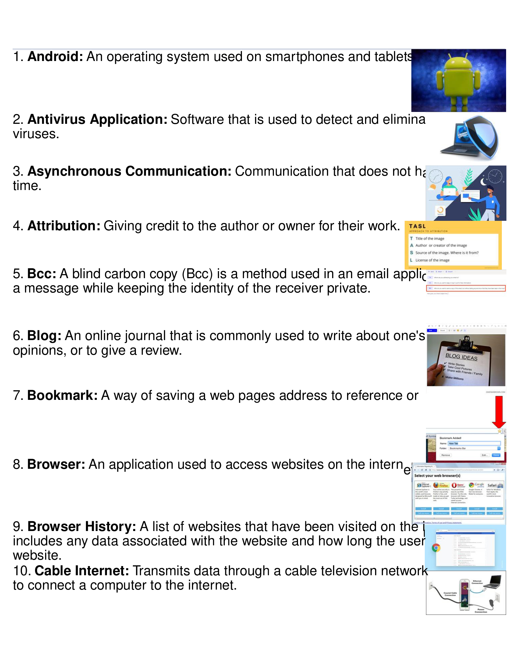 IC3 GS6 Glossary Level 1