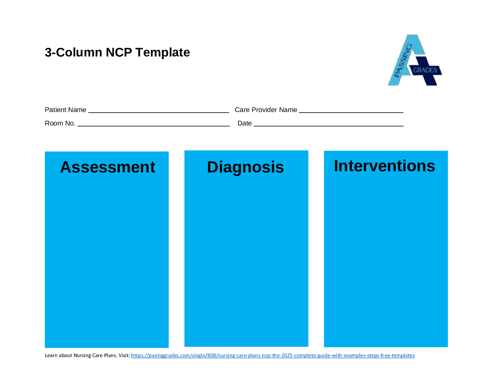 NCP Templates Bundle: 3-Column, 4-Column & 5-Column Nursing Care Plans (Editable)