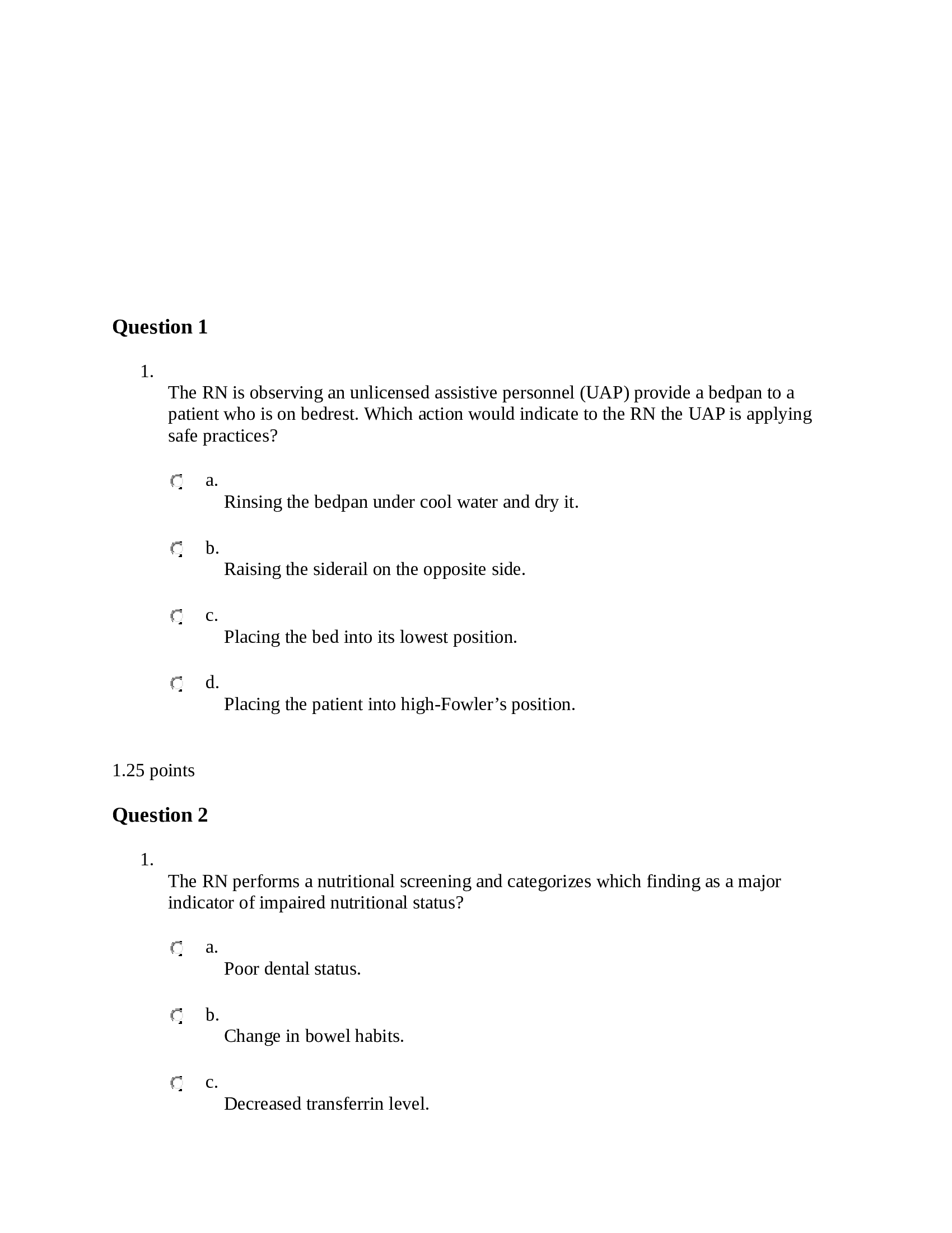 NUR 105 Week 4 Midterm Exam (Excelsior School 2026)