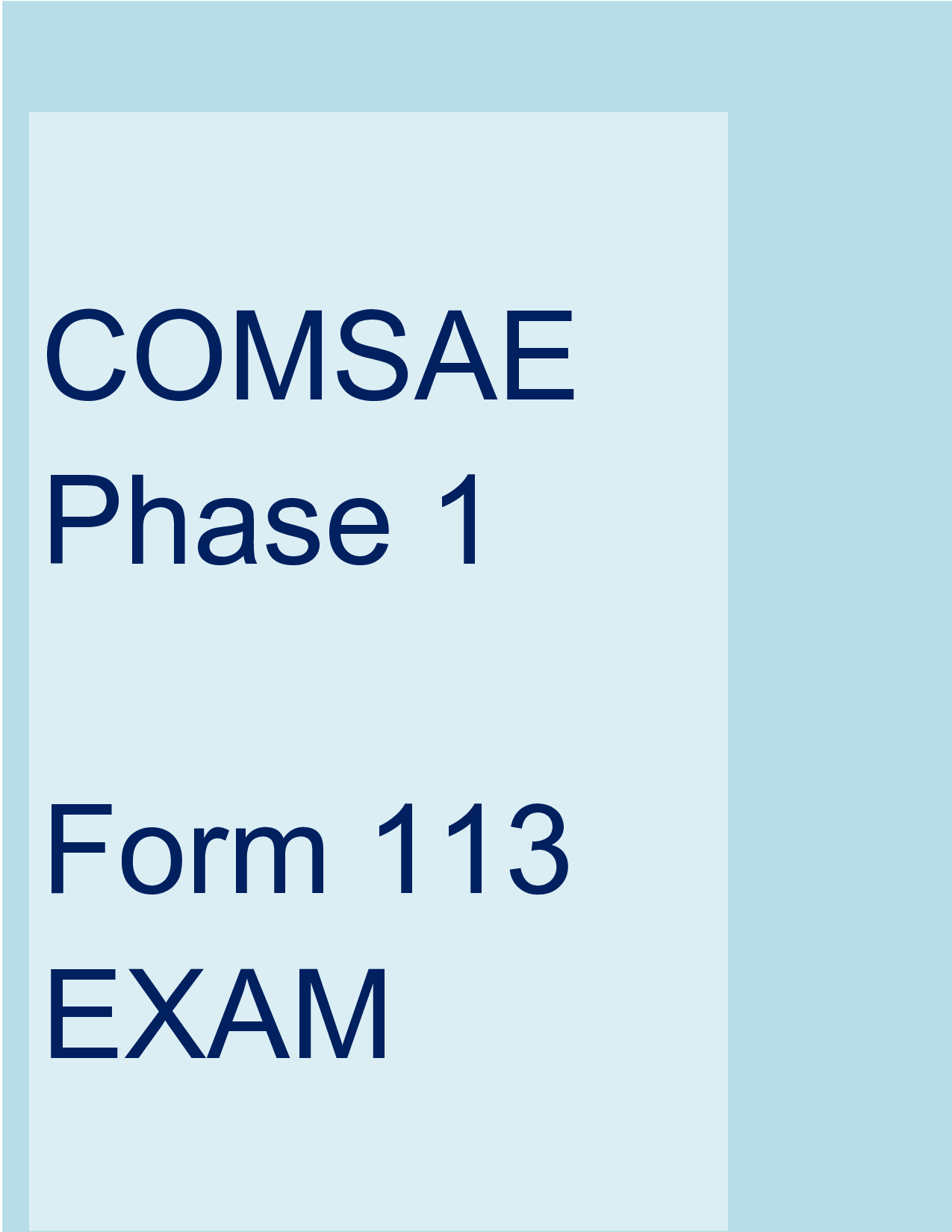 COMSAE Phase 1 Form 113 (2026) | Real Exam Predictor | 176 High-Yield Questions