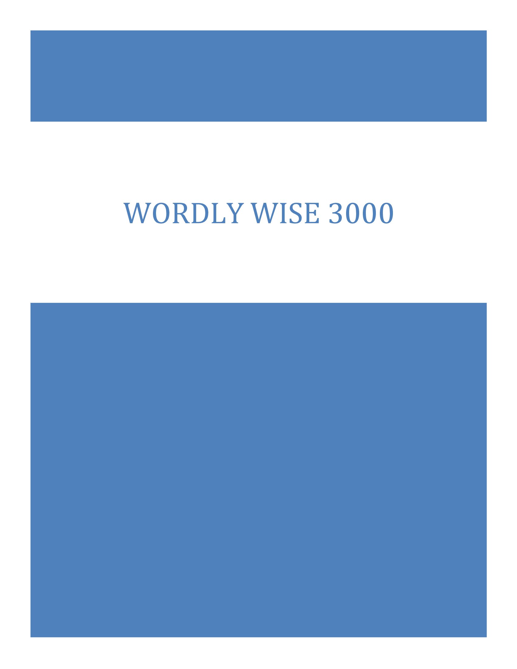Wordly Wise 3000 Study Material
