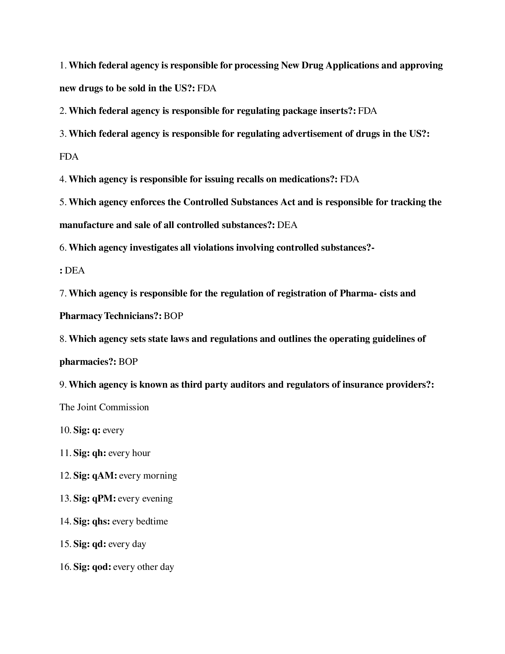 PTCB Exam Revision Study Guide