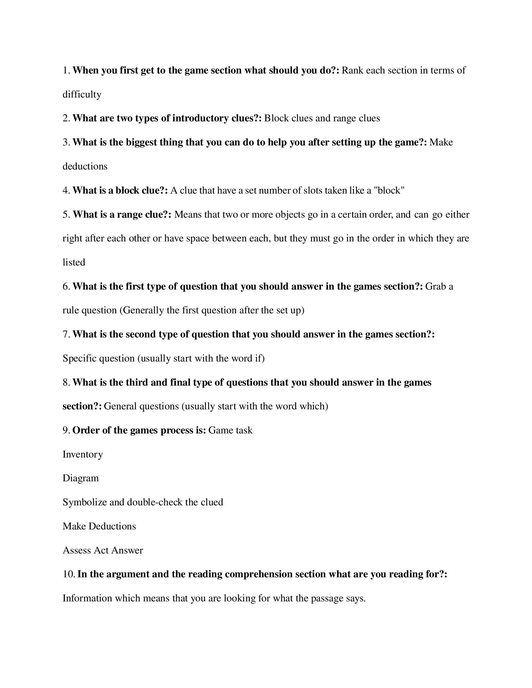 LSAT Final Exam Study Guide 2024