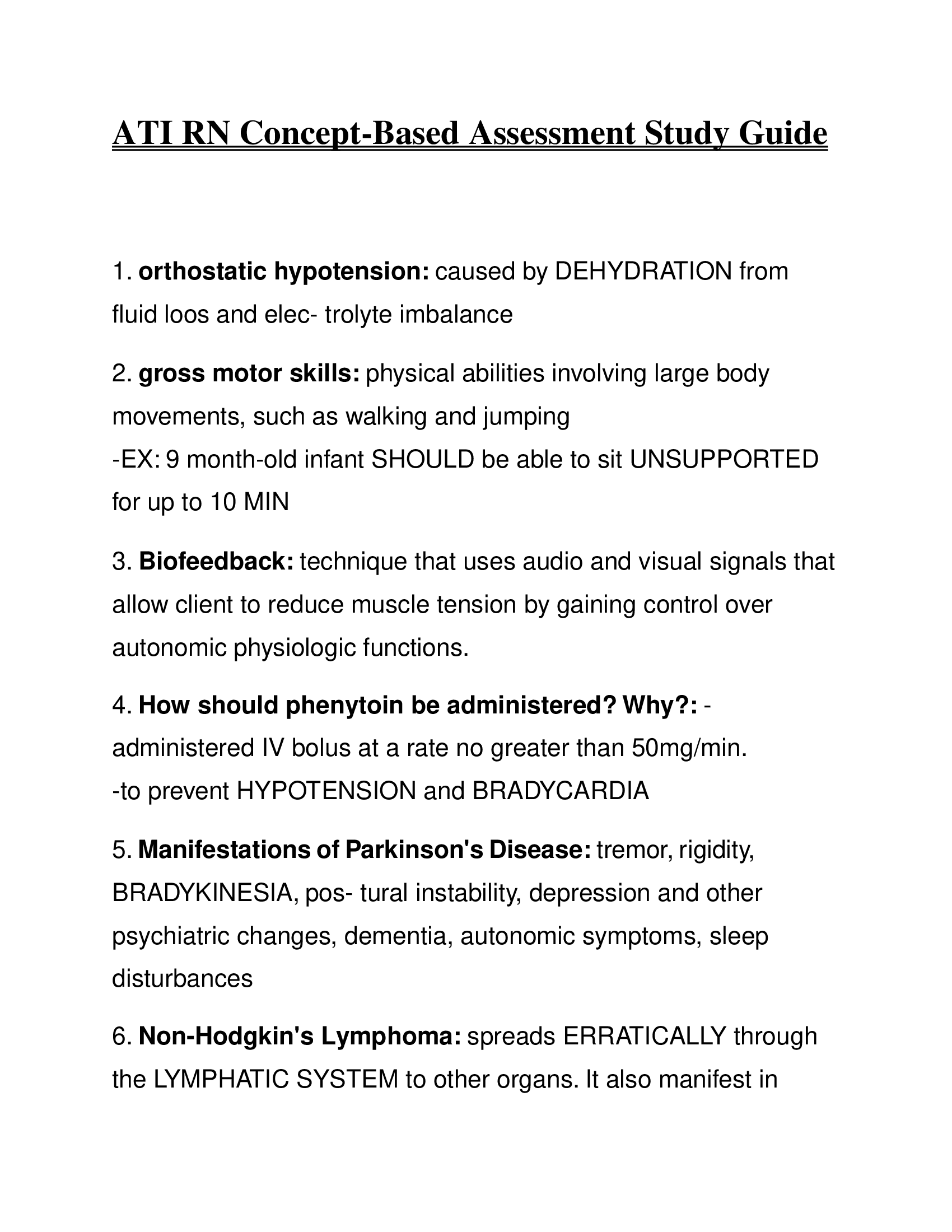 ATI RN Concept-Based Assessment Study Guide 2022