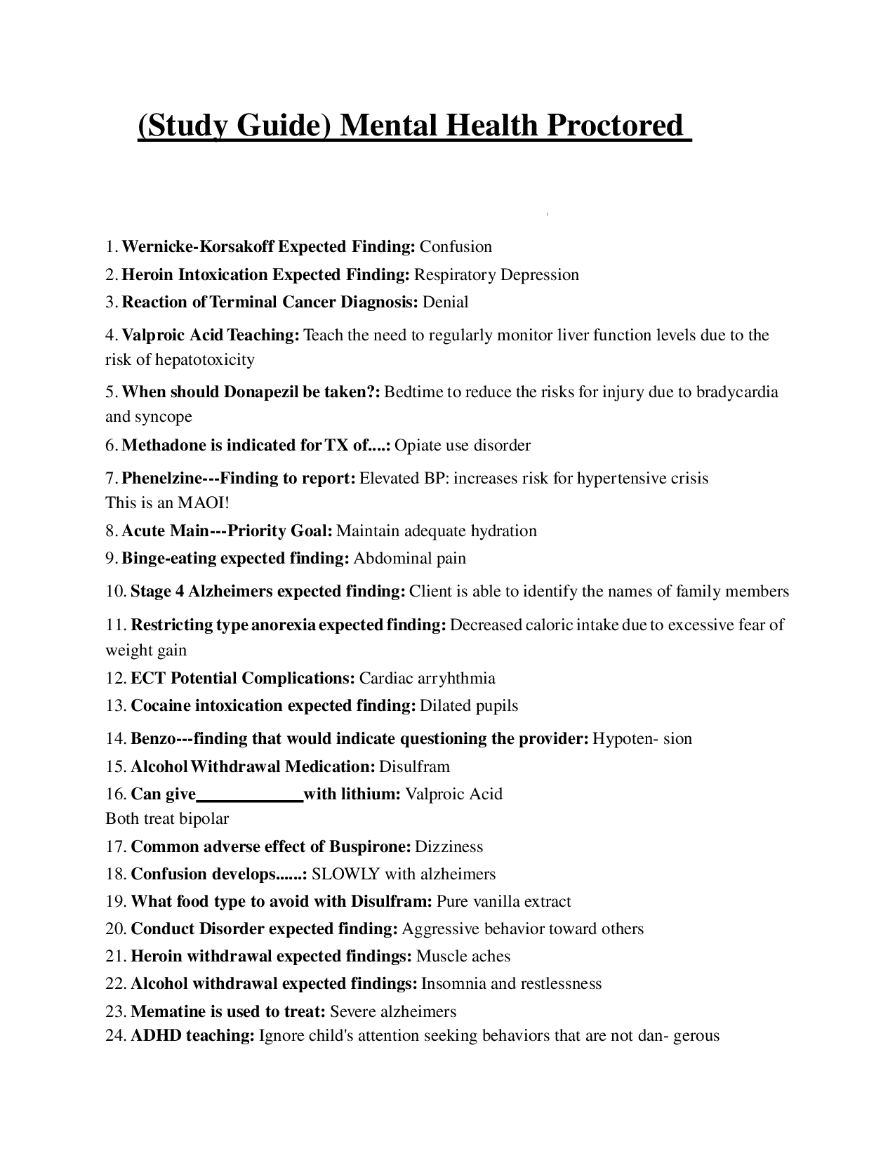 ATI Mental Health Proctored Exam Study Guide [Level 3 Verified] 2026 NGN Edition