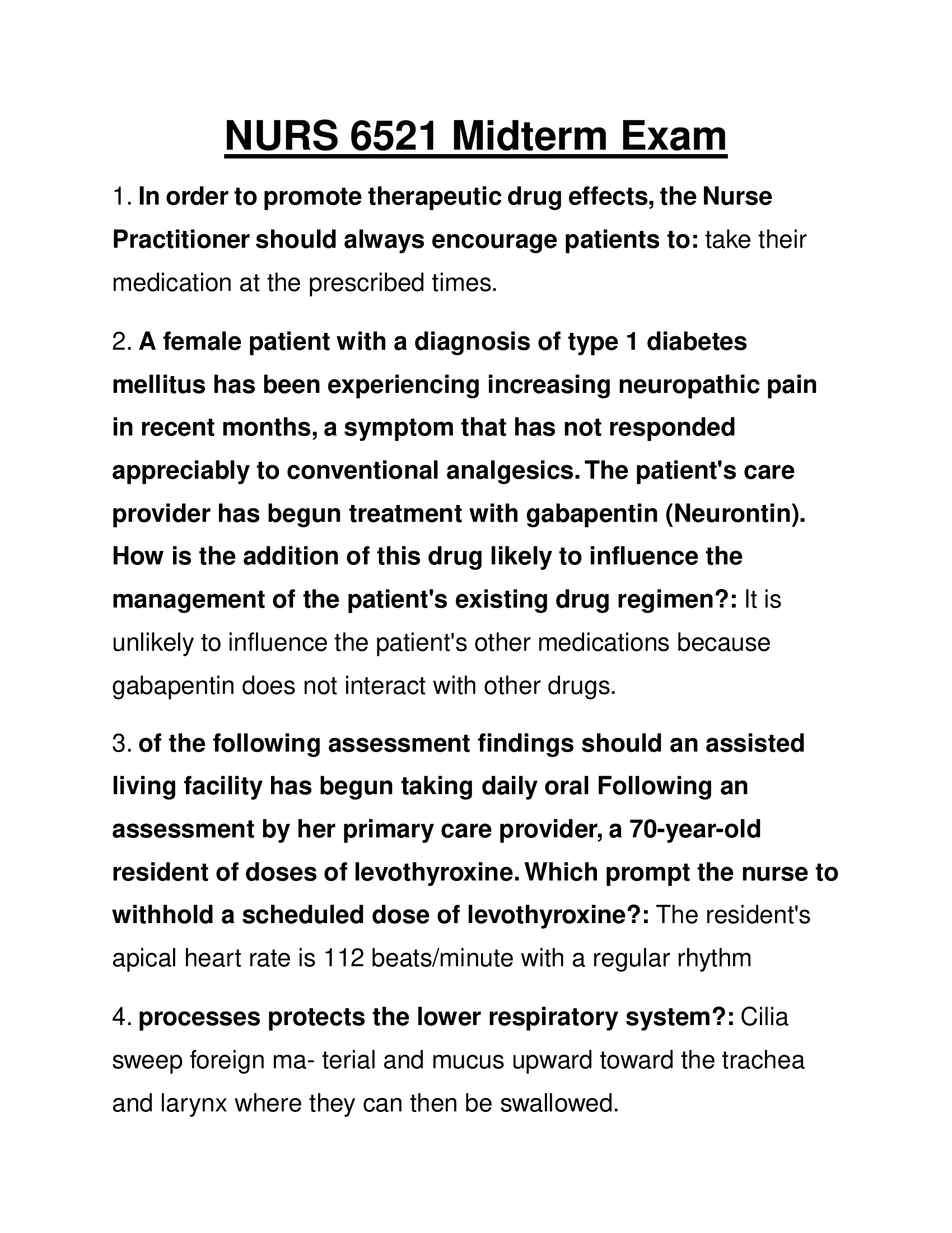 NURS 6521 Midterm Exam (Walden University) 2023