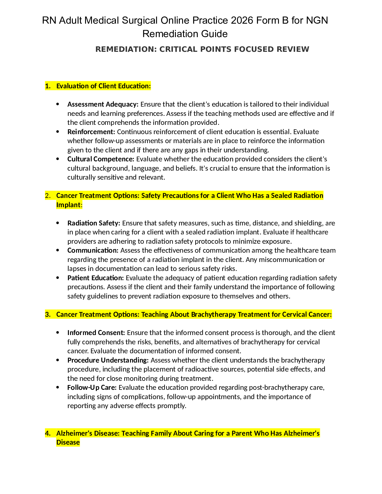 RN Adult Medical Surgical Online Practice 2026 Form B | NGN Remediation Guide