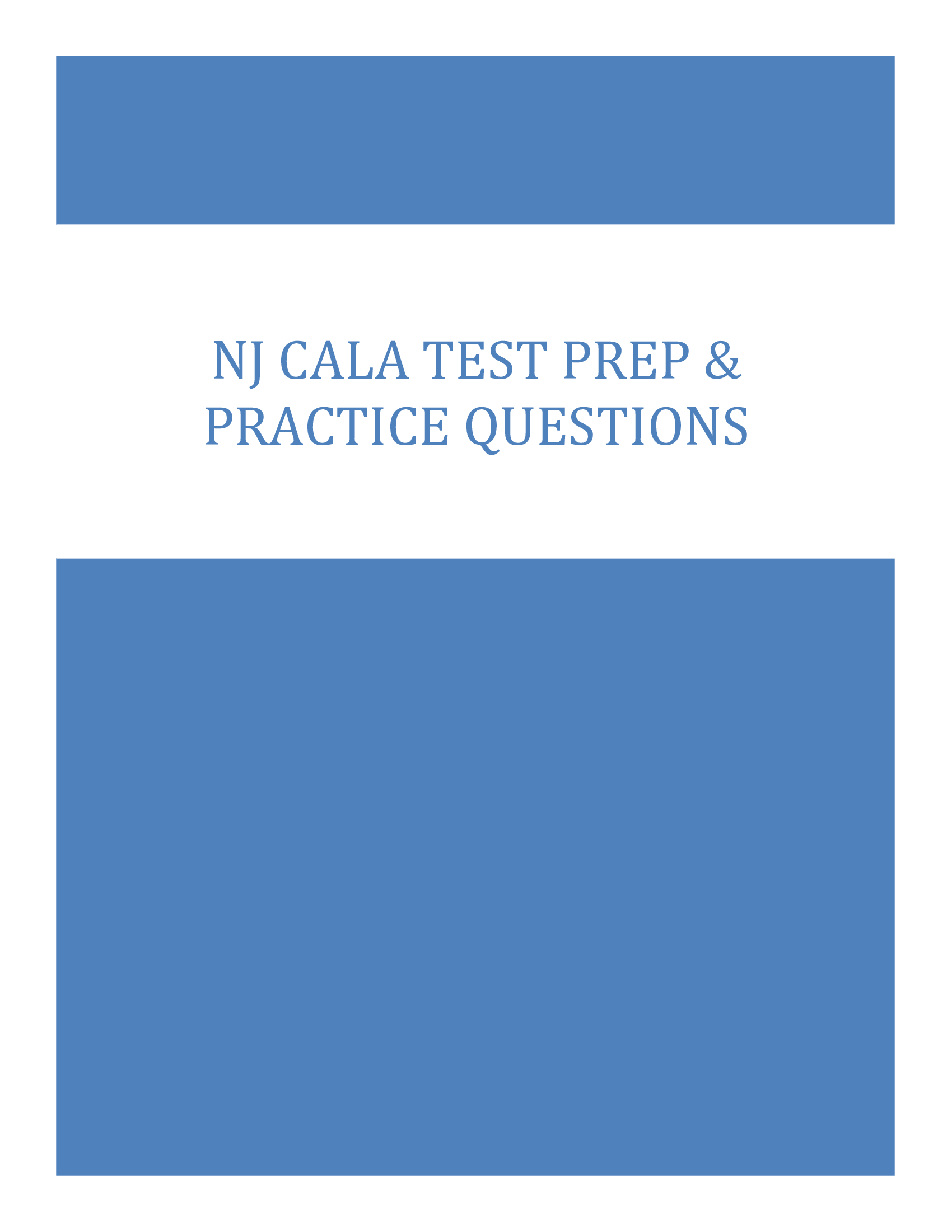 NJ CALA Test Prep & Practice Questions for 2026