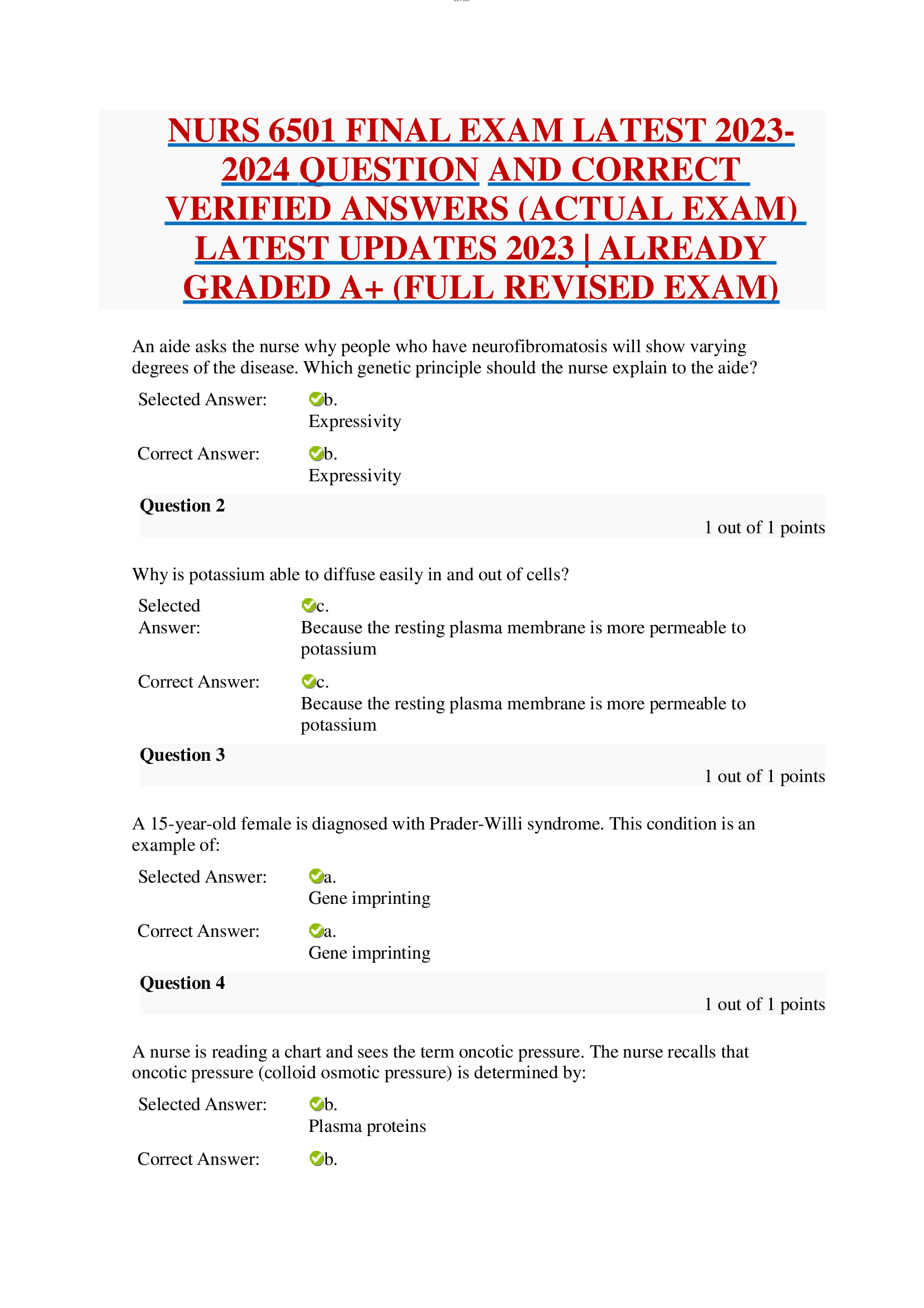 NR511 Week 8 Final Exam  Latest 2026 Advanced  Physical Assessment questions and correct detailed answers (Full Revised Exam)  Iatest Updates 2023 |Already Graded A+ (Actual Exam)