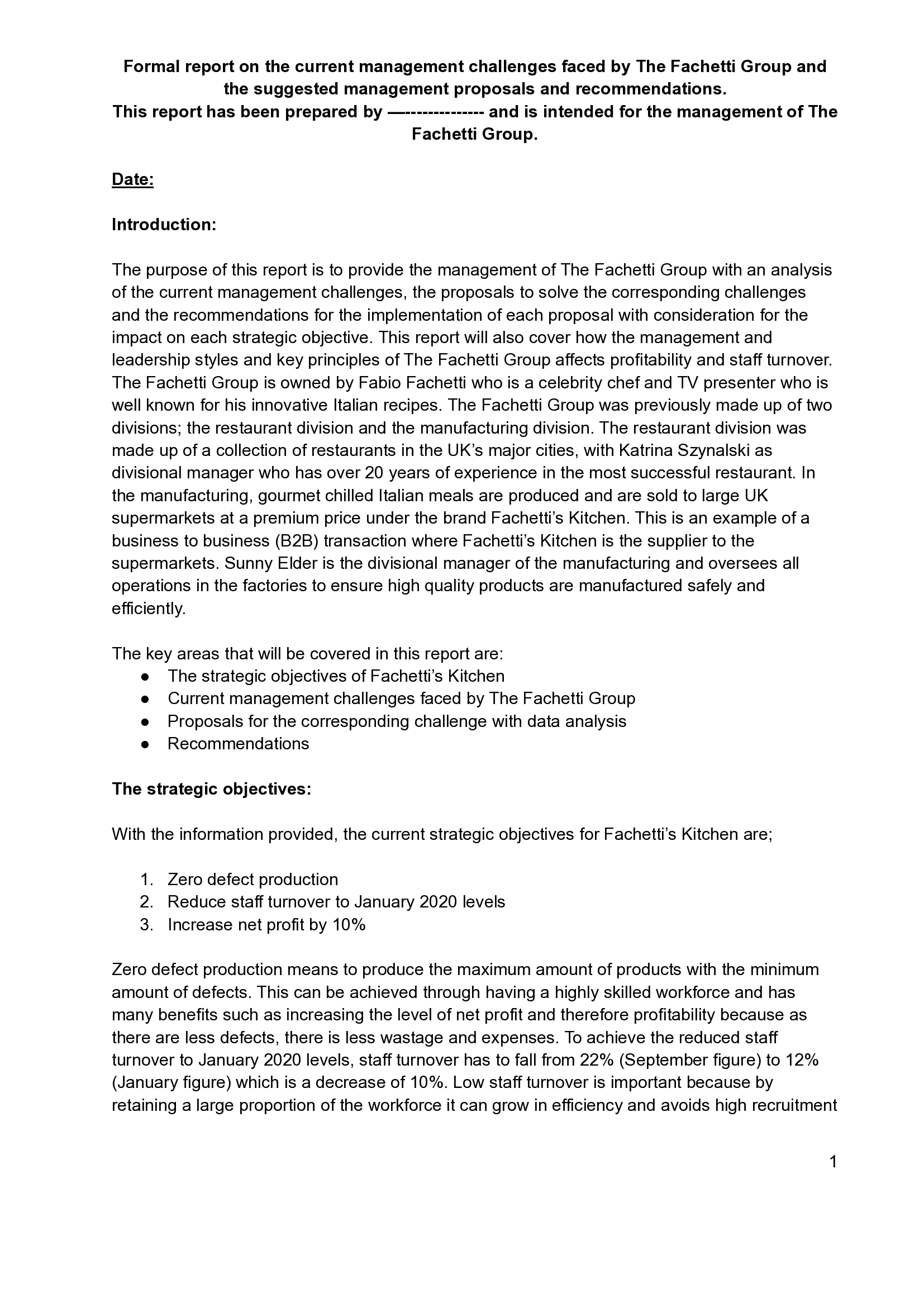 Unit 6 The Fachetti Group Distinction Example Part B MOCK January 2026 (Report)