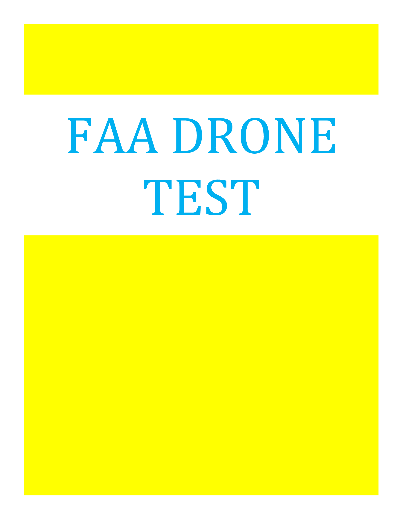 FAA Drone Test – Practice Questions and Answers for Part 107 Certification (USA, 2026)