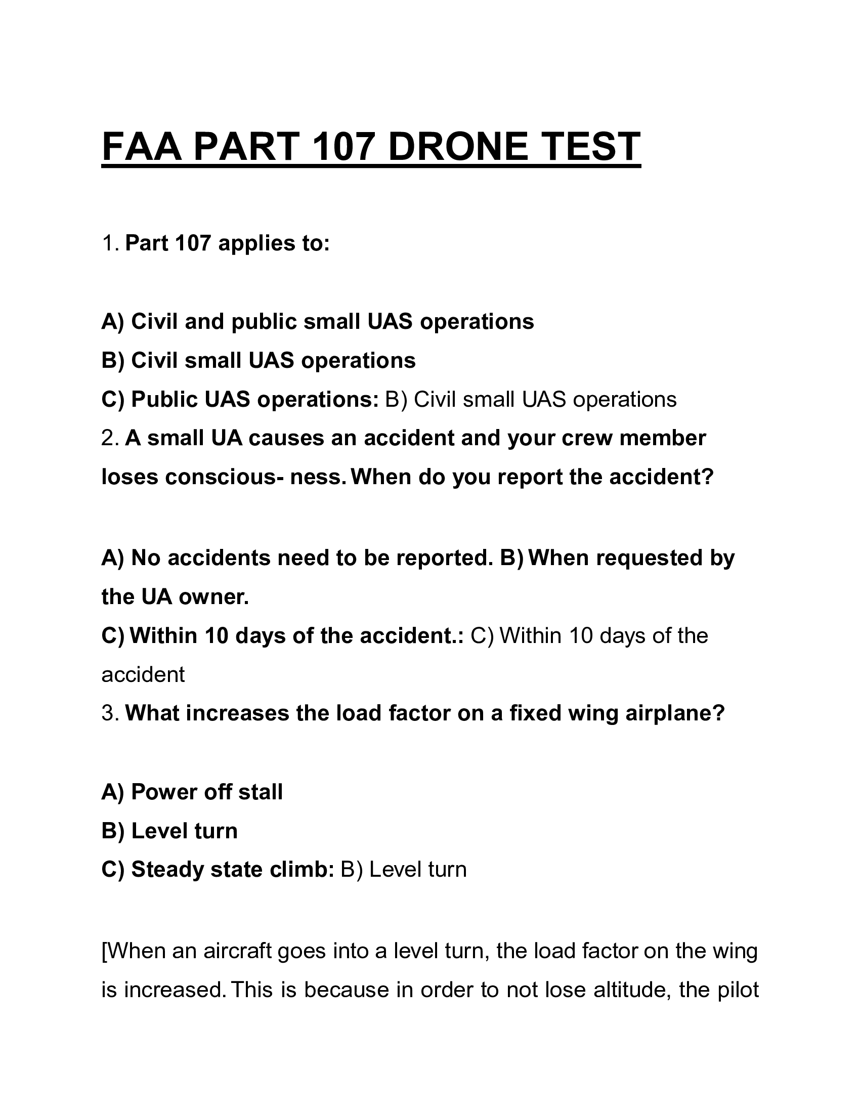 FAA Part 107 Drone Test – 100+ Official-Style Practice Questions with Explanations (Updated Edition)