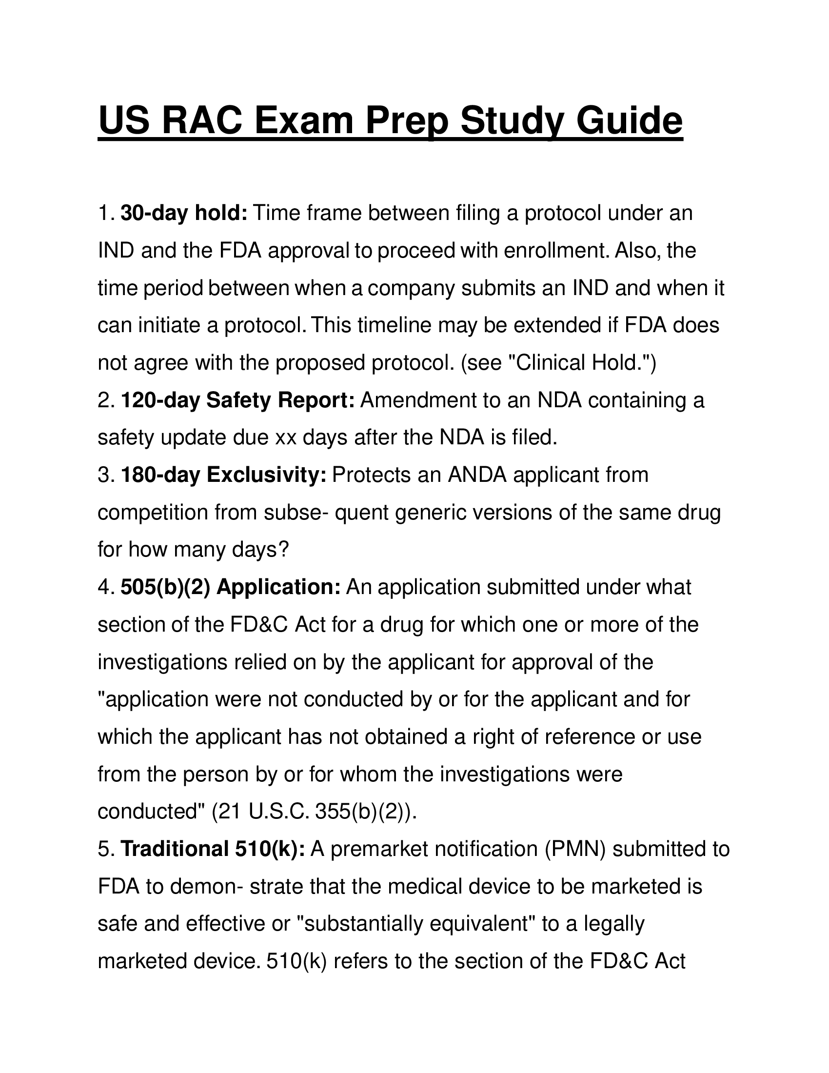 US RAC Exam Prep 2026 Study Guide