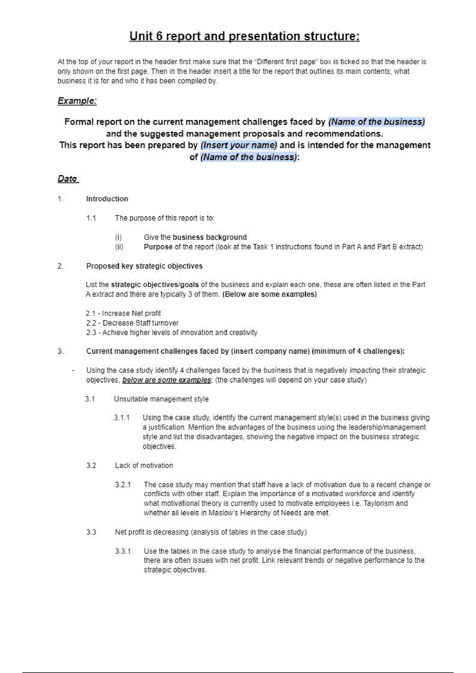 Summary Unit 6 Principles of Management January 2026 Exam Structure (The Fachetti Group)