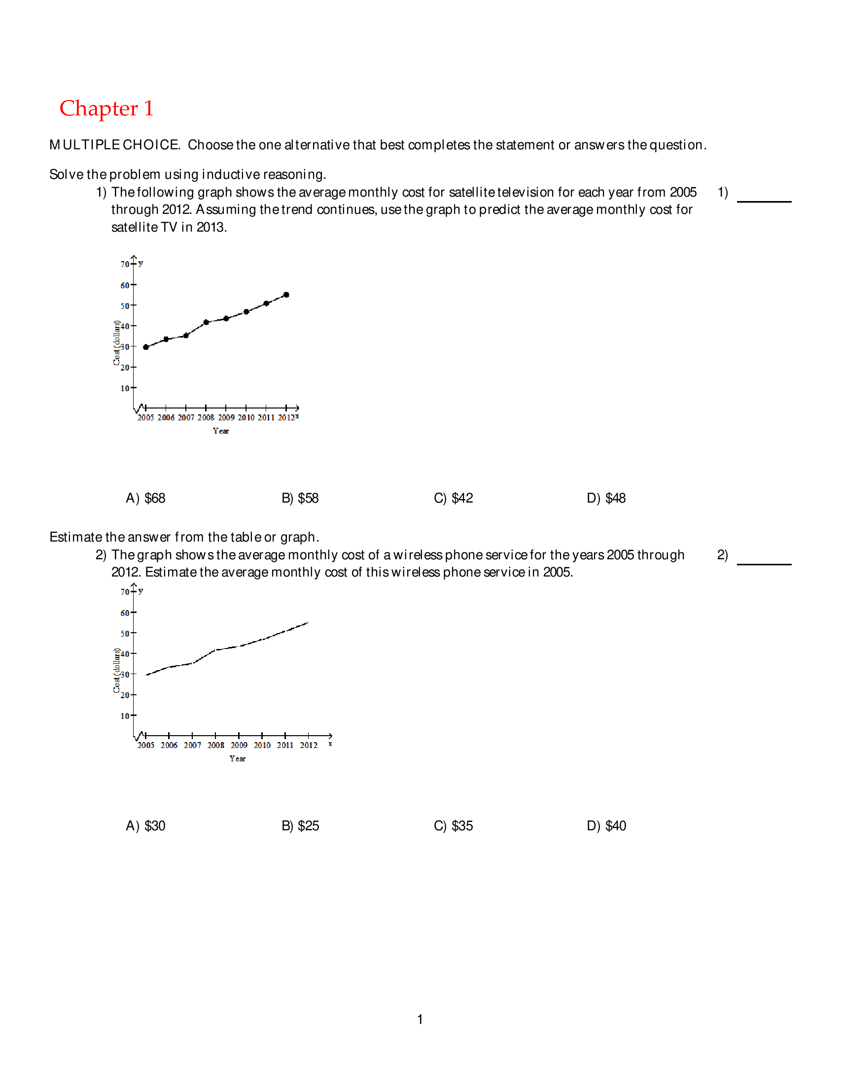 Test Bank For A Survey of Mathematics with Applications 11th Edition By Allen Angel, Christine Abbott, Dennis Runde